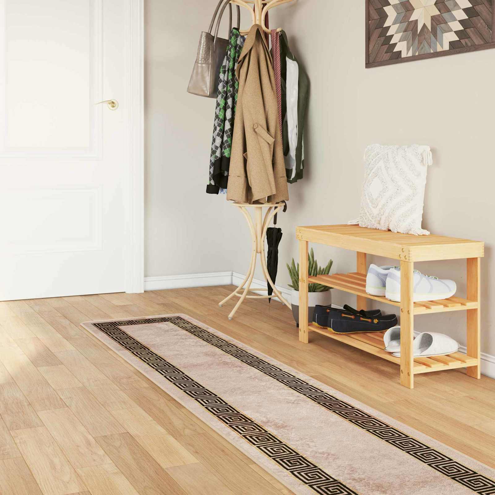Teppichläufer MARSA Schwarz 50 x 250 cm Polyester und PVC