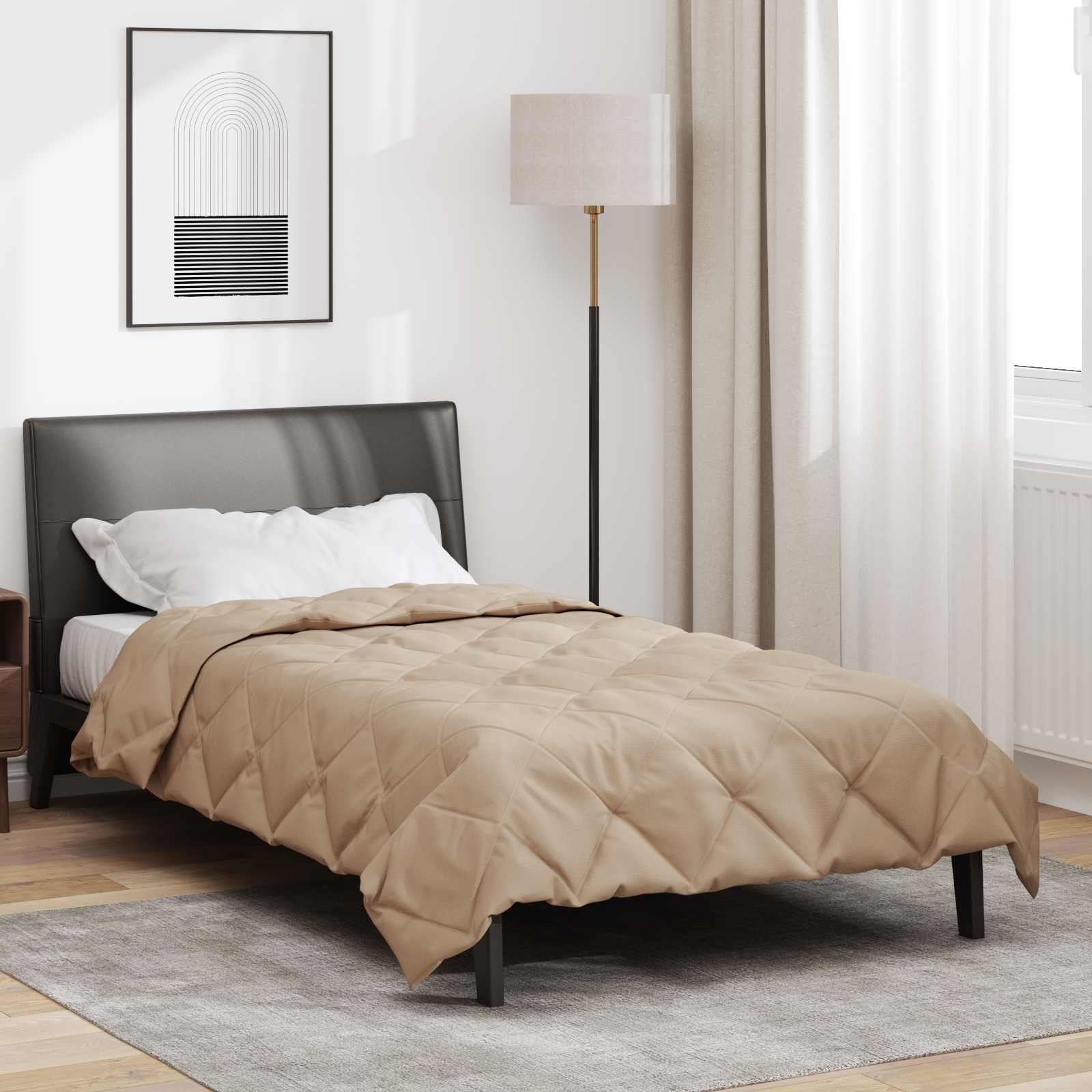 Sommerdecke 200 x 155 cm Sommer 200 gsm Taupe