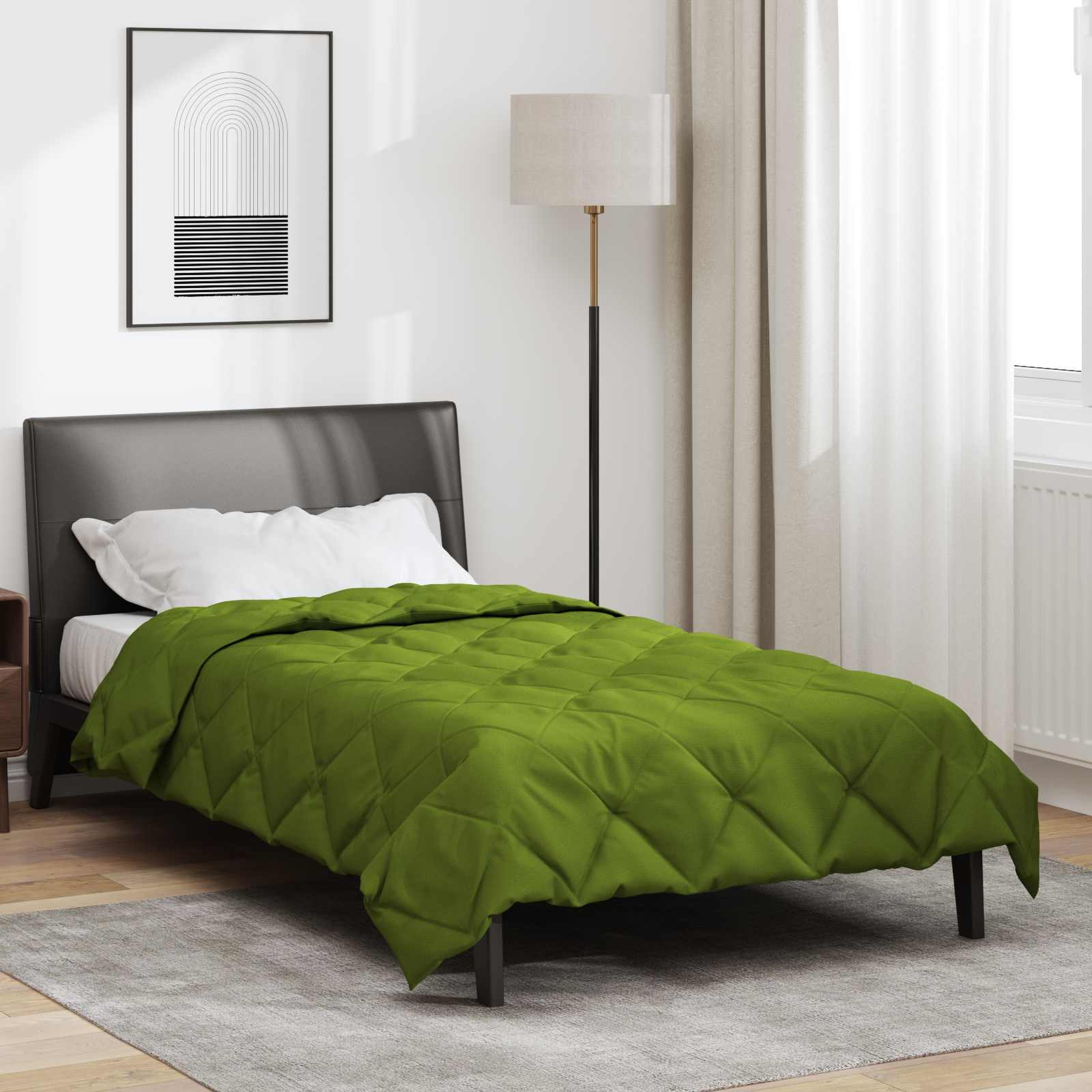 Ganzjahresbettdecke Grün 140 x 220 cm Microfiber