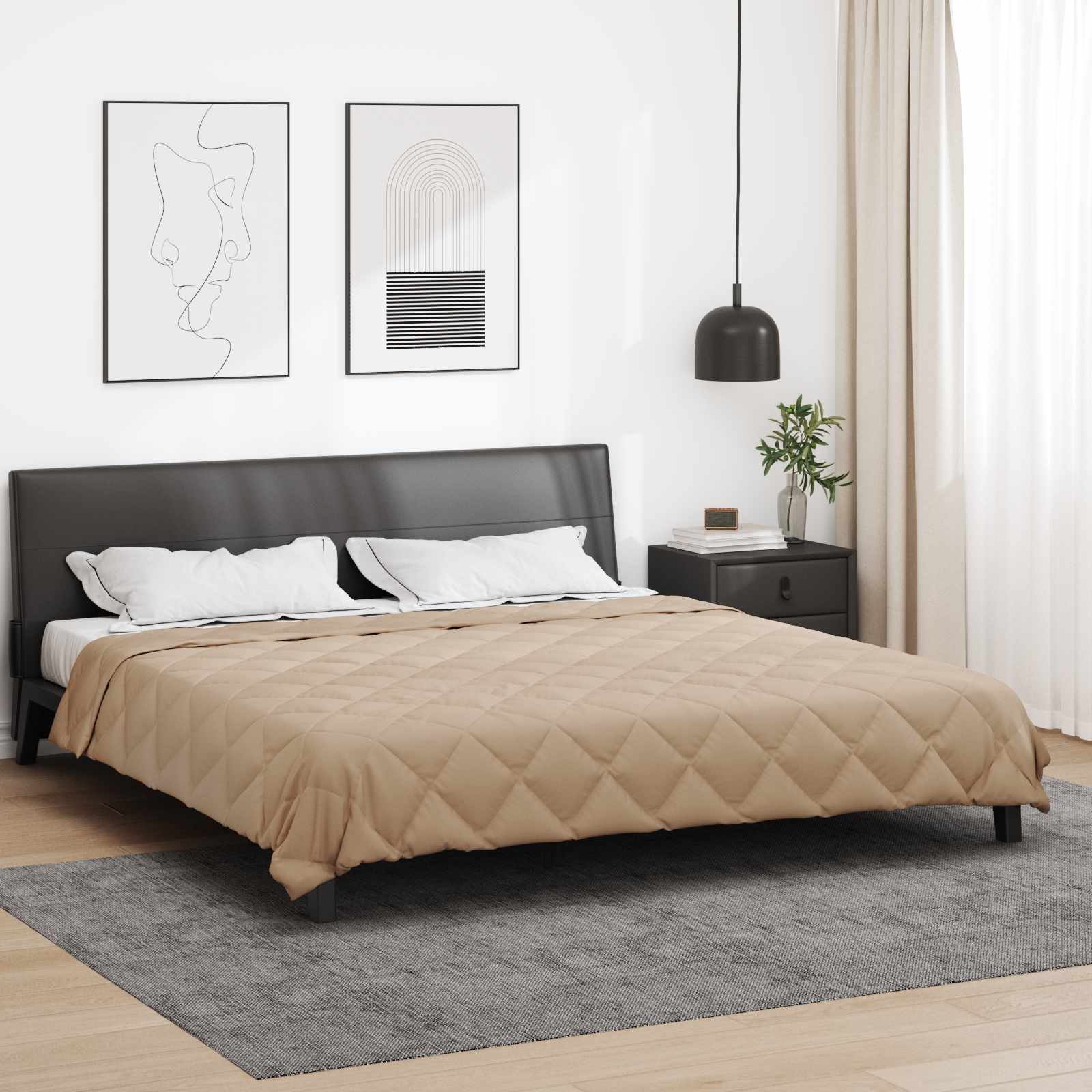 Ganzjahresbettdecke 200 x 220 cm 300 g/m² Taupe
