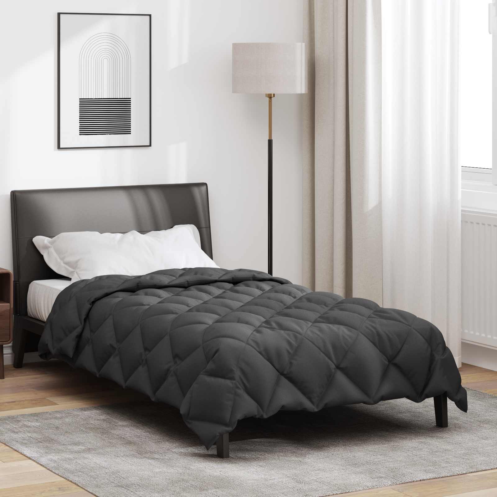Winterbettdecke 140 x 220 cm 450 g/m² Anthrazit