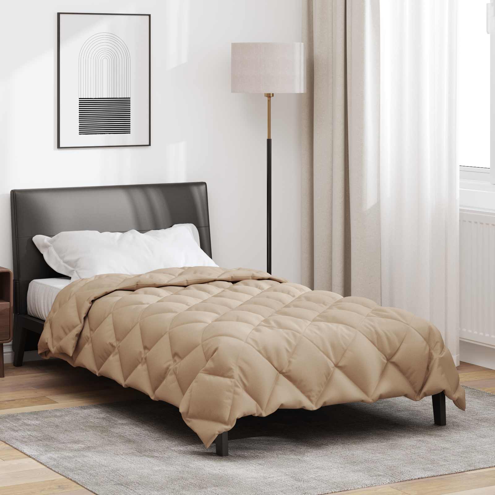 Winterbettdecke 155 x 220 cm 450 g/m² Taupe