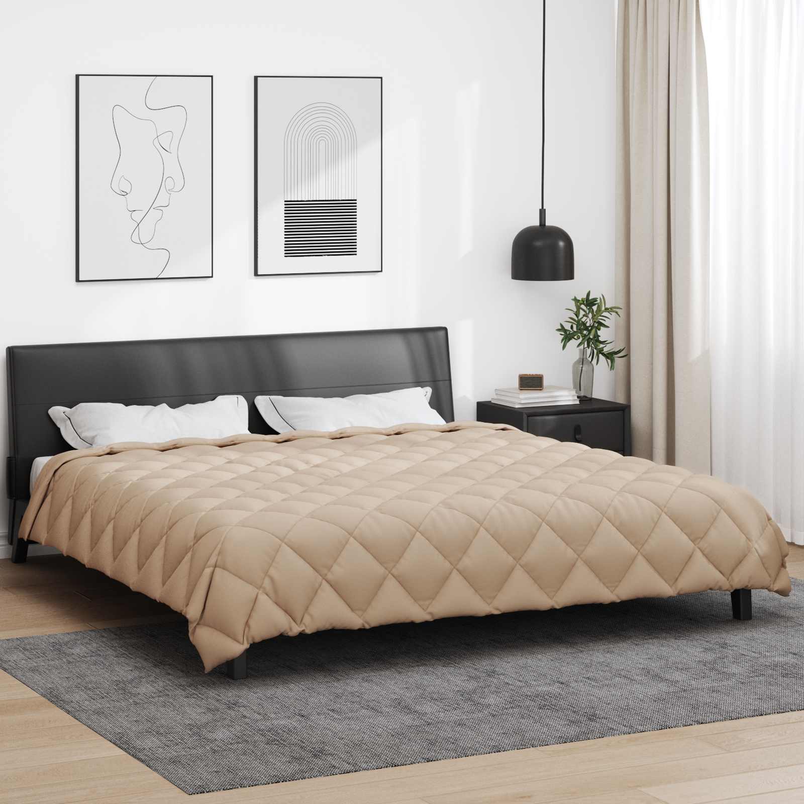 Winterbettdecke 200 x 220 cm 450 g/m² Taupe