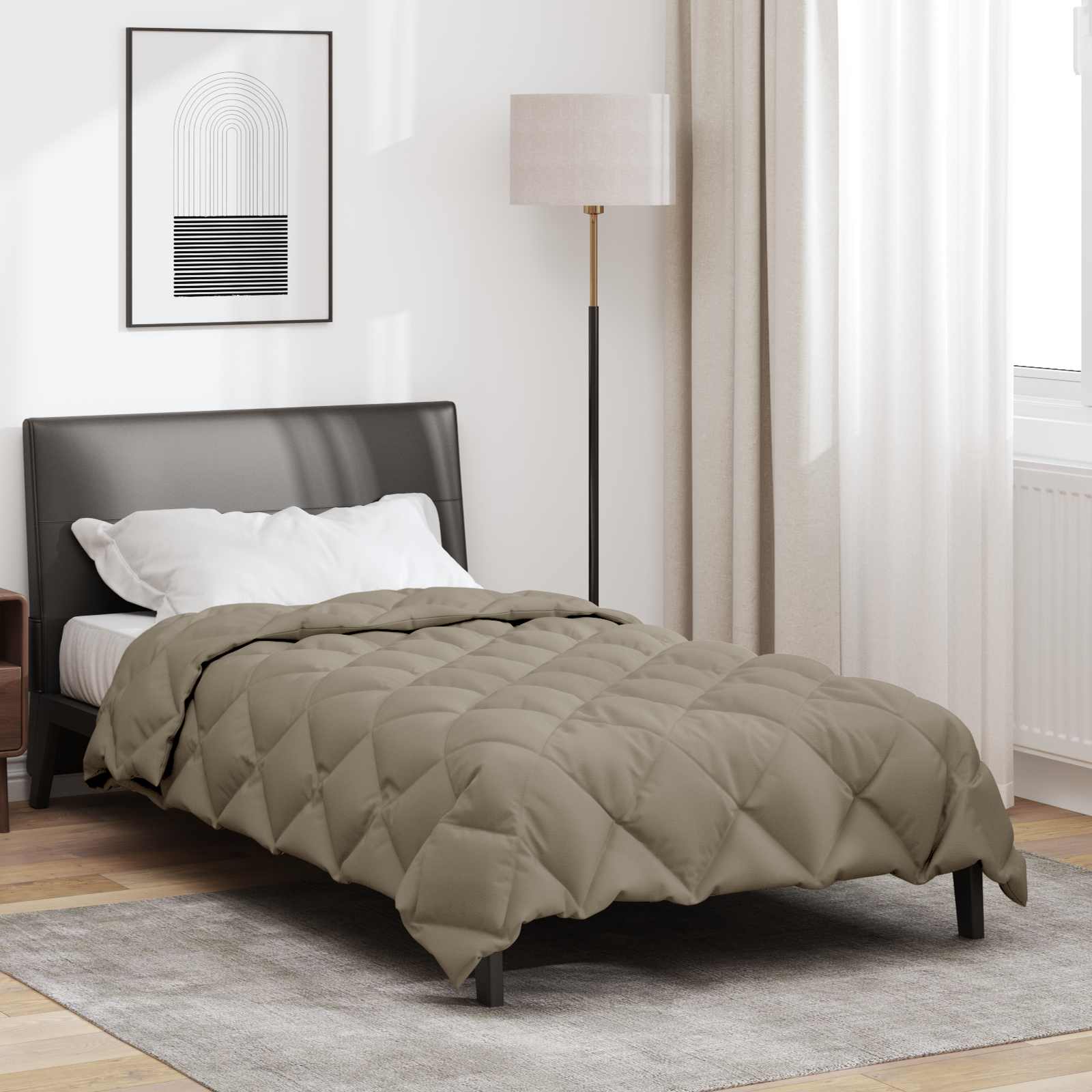 Winterbettdecke 155 x 200 cm 450 g/m² Hellgrau