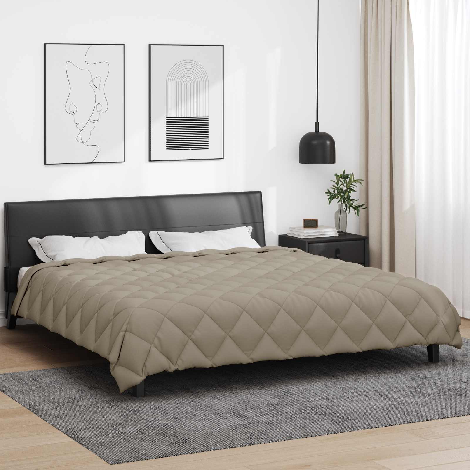 Winterbettdecke 220 x 240 cm 450 g/m² Hellgrau