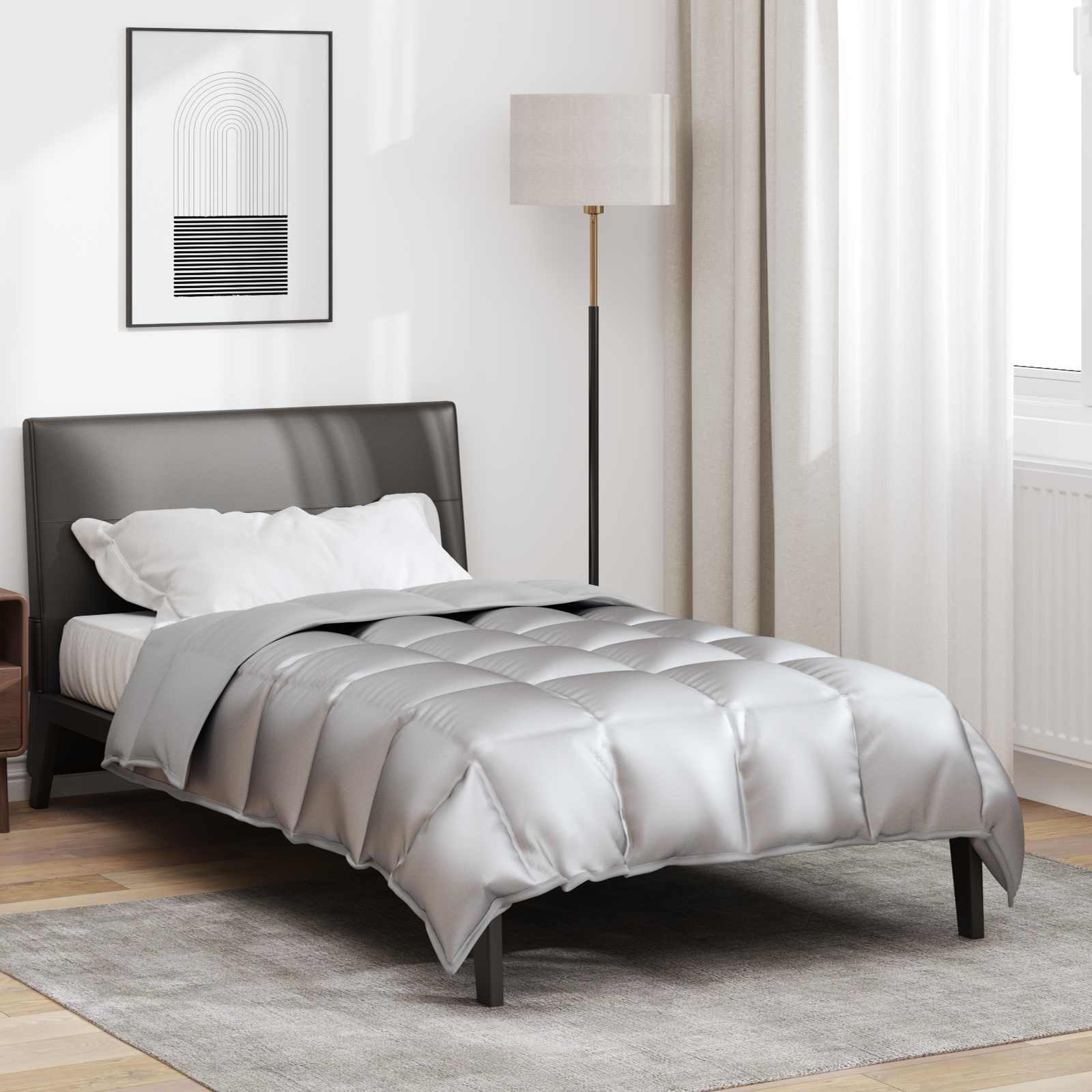 Winterbettdecke 135 x 220 cm 450 g/m² Silber