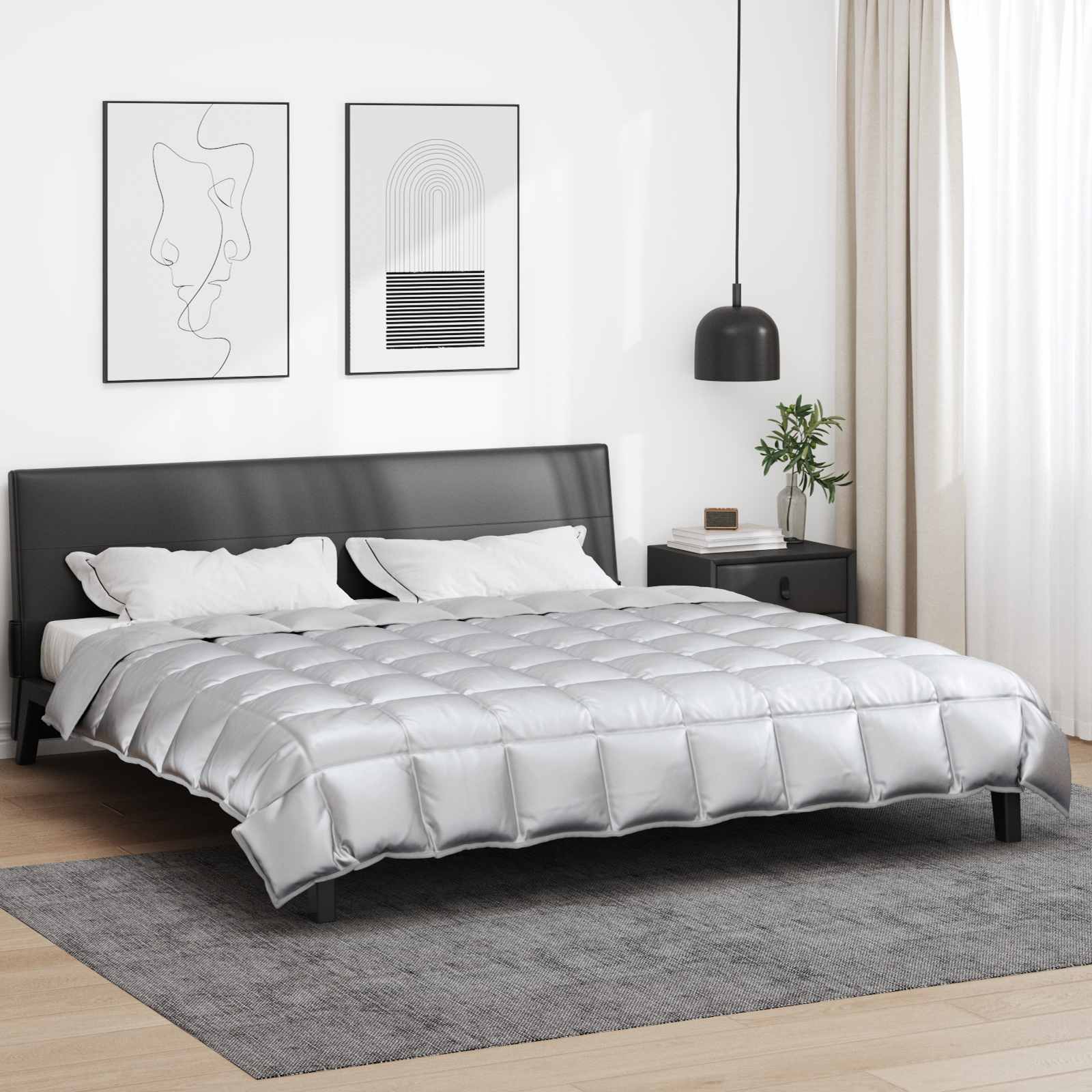 Winterbettdecke 220 x 240 cm 450 g/m² Silber