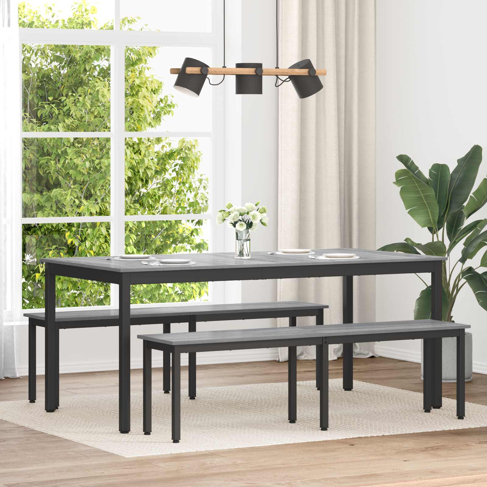 Bank Graues Sonoma 160 x 35 x 45 cm Holzwerkstoff