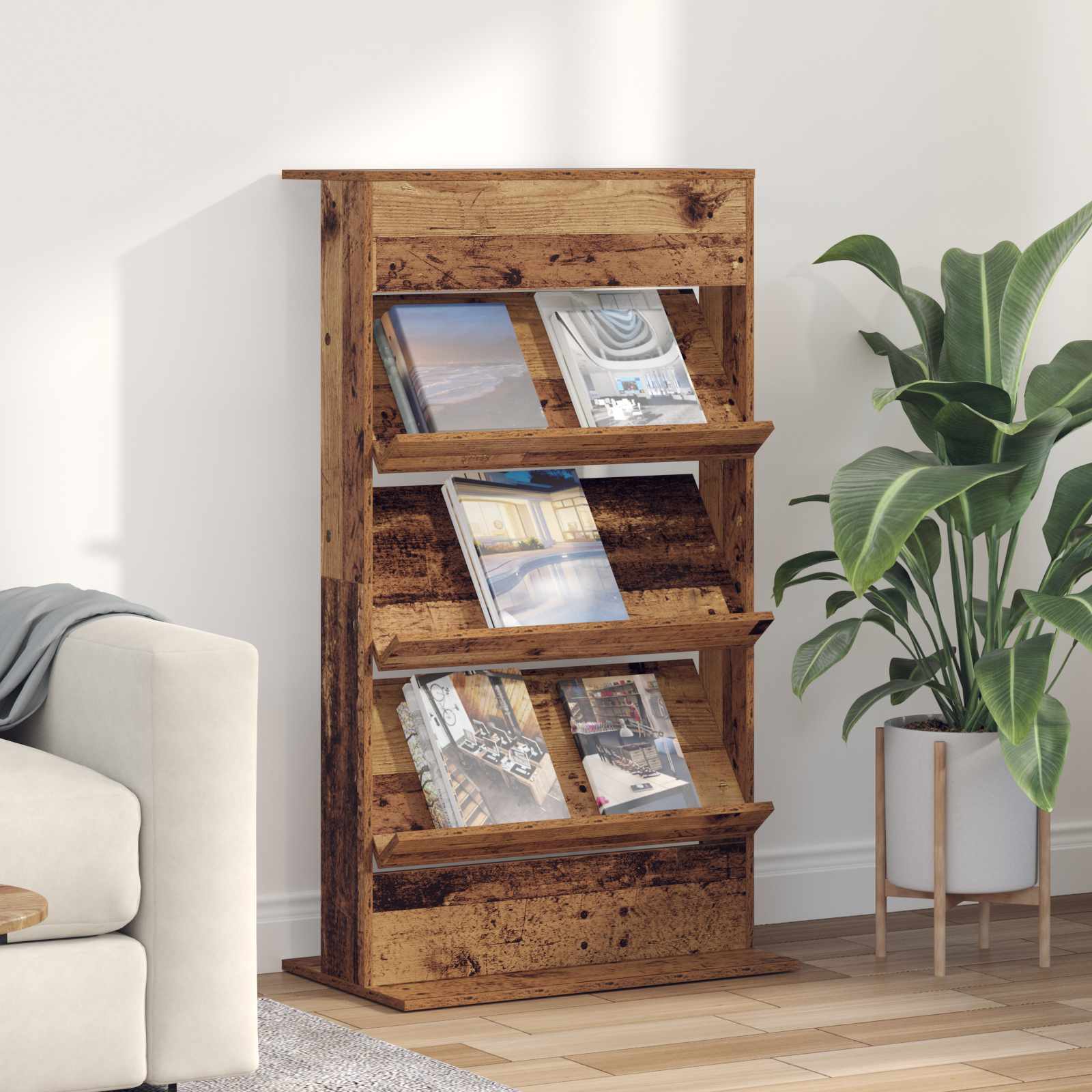 Magazinregal Altholz 70 x 41 x 126 cm Holzwerkstoff