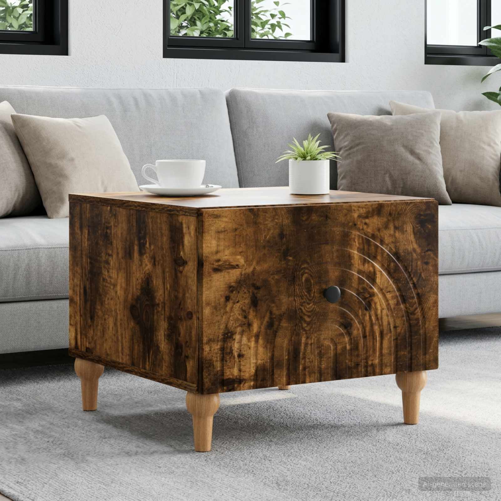 Couchtisch Geräucherte Eiche 49 x 50 x 40 cm Holzwerkstoff