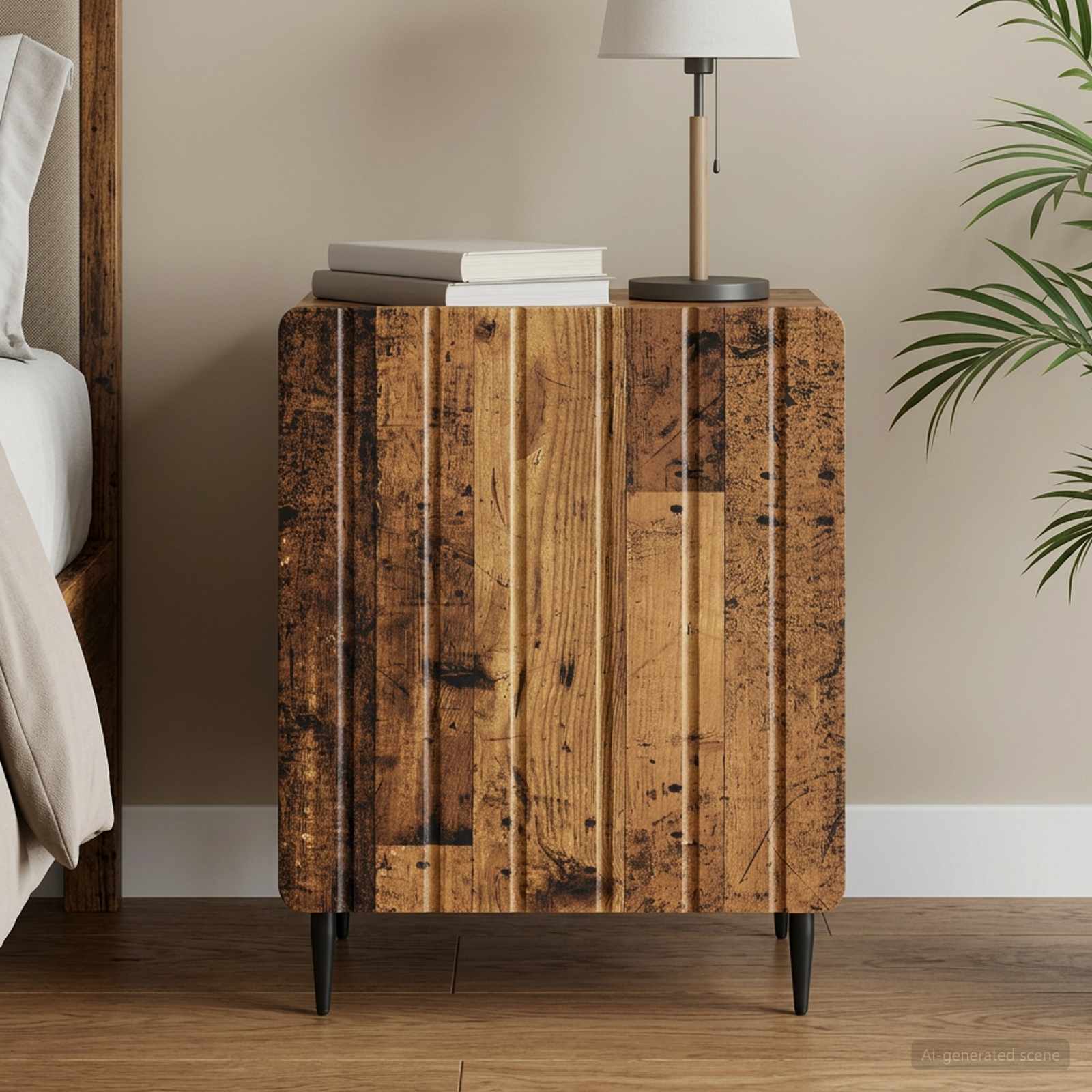 Nachttisch Altholz 43 x 34,5 x 52 cm Holzwerkstoff