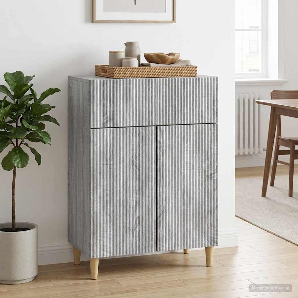 Sideboard Graues Sonoma 66 x 34,5 x 90 cm Holzwerkstoff