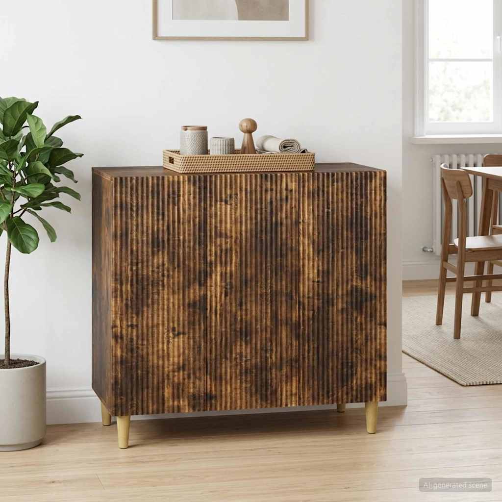 Sideboard Räuchereiche 89 x 34,5 x 80 cm Holzwerkstoff