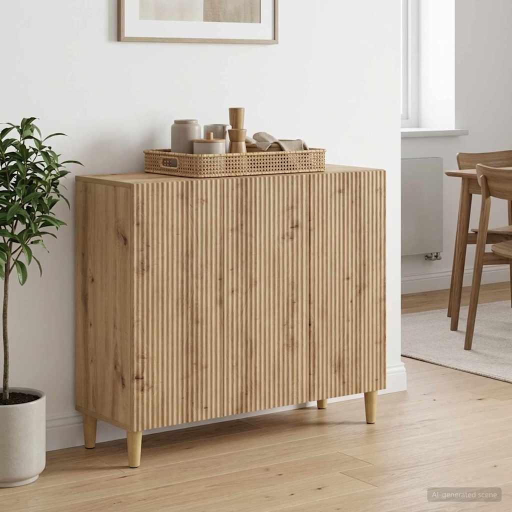 Sideboard Artisan-Eiche 89 x 34,5 x 80 cm Holzwerkstoff