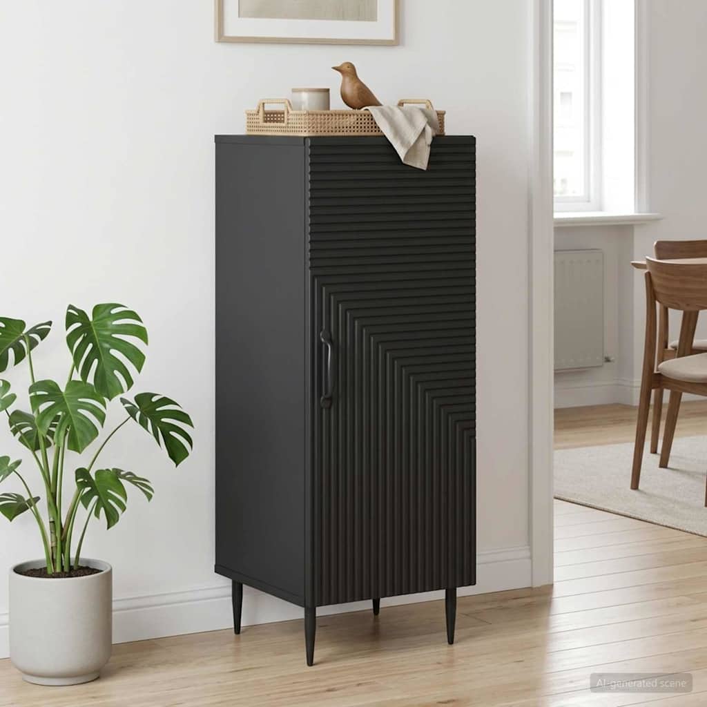 Sideboard Schwarz 33 x 34,5 x 89,5 cm Holzwerkstoff