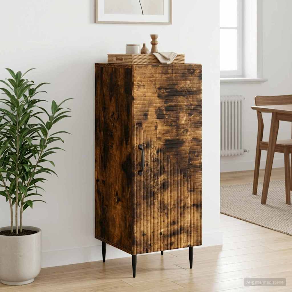 Sideboard Räuchereiche 33 x 34,5 x 89,5 cm Holzwerkstoff