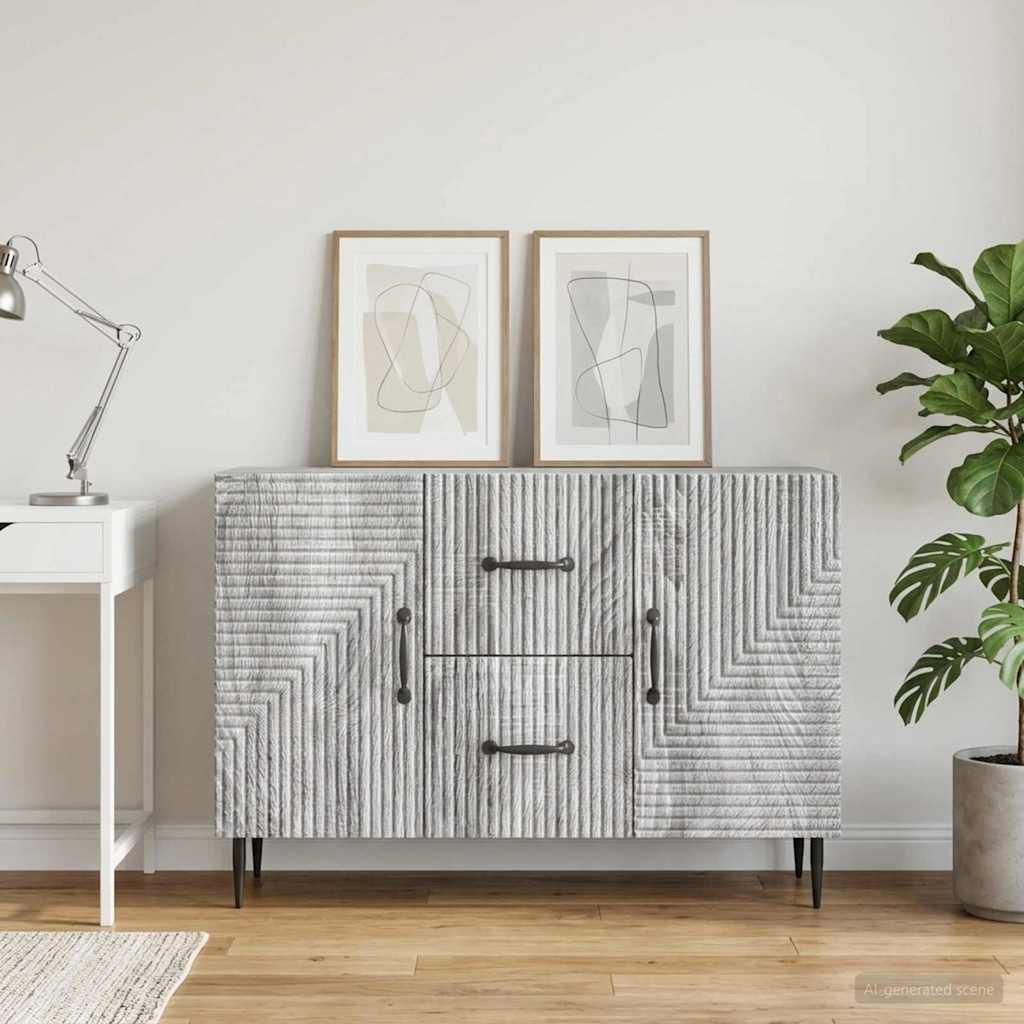 Sideboard Graues Sonoma 89 x 34,5 x 60 cm Holzwerkstoff