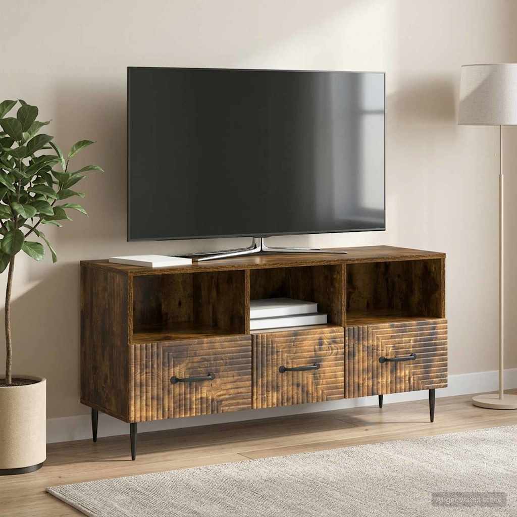 TV-Schränk Geräucherte Eiche 102 x 34,5 x 50 cm Holzwerkstoff