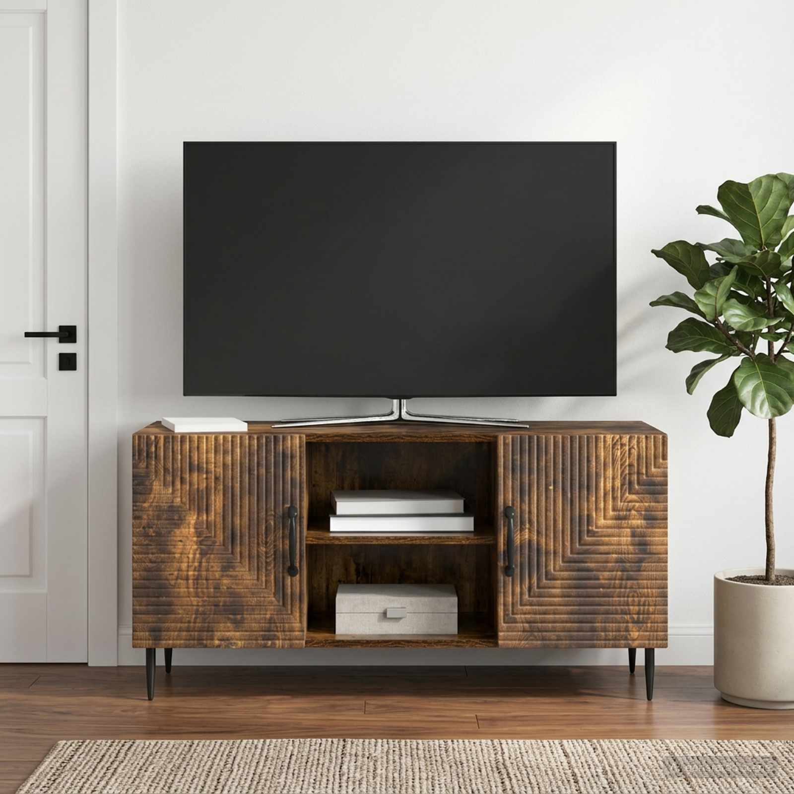 TV-Schränk Geräucherte Eiche 102 x 34,5 x 50 cm Holzwerkstoff
