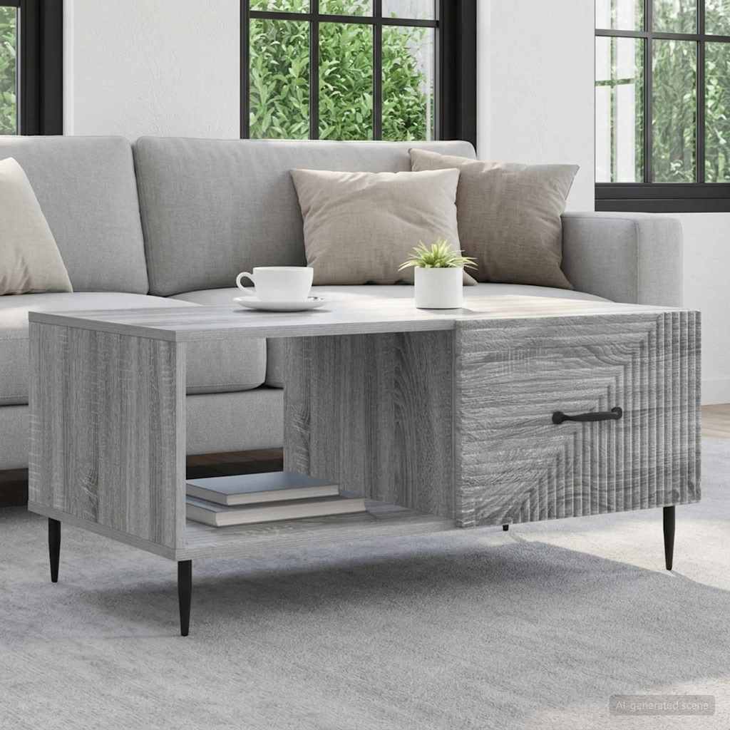 Couchtisch Graues Sonoma 90 x 50 x 40 cm Holzwerkstoff