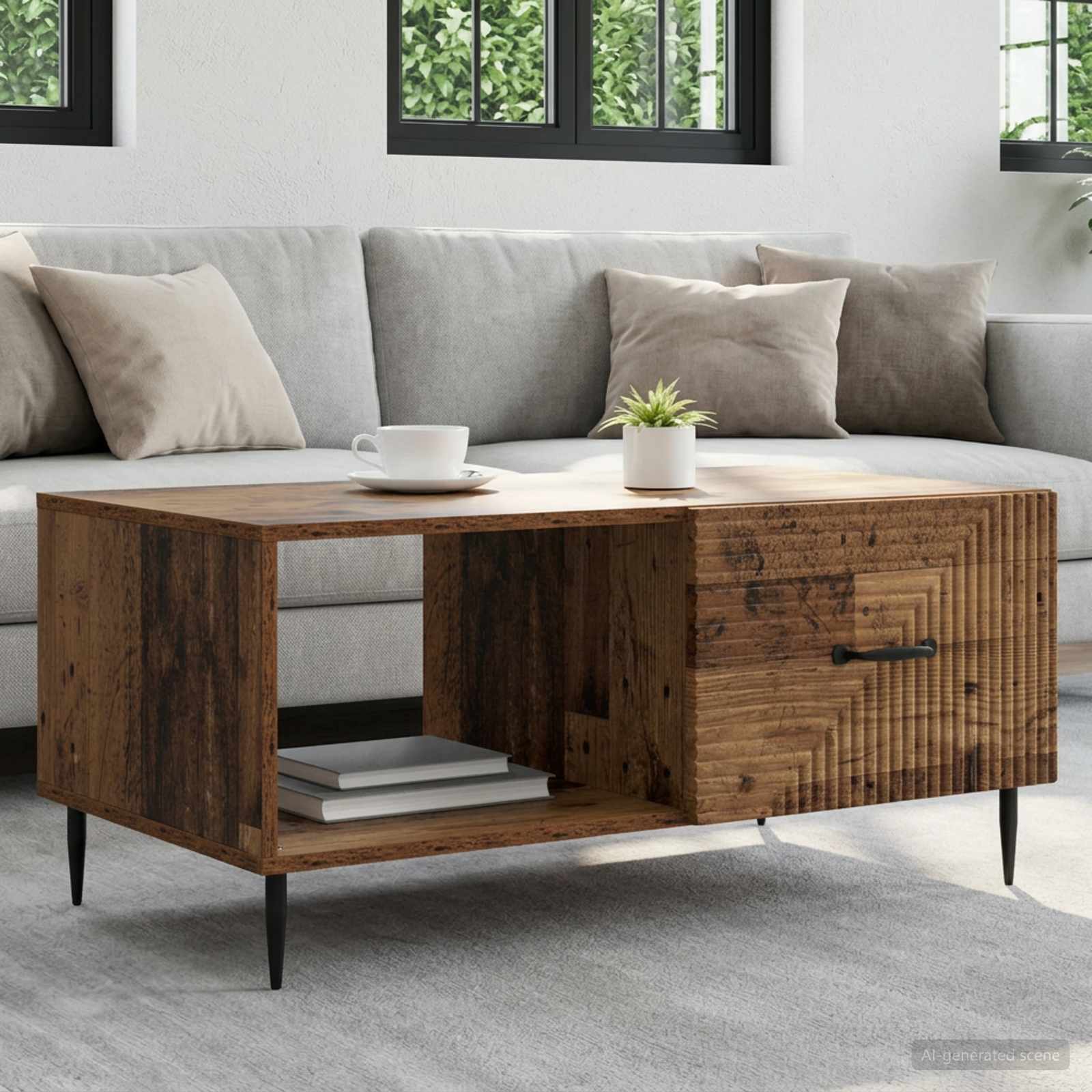 Couchtisch Altholz 90 x 50 x 40 cm Holzwerkstoff