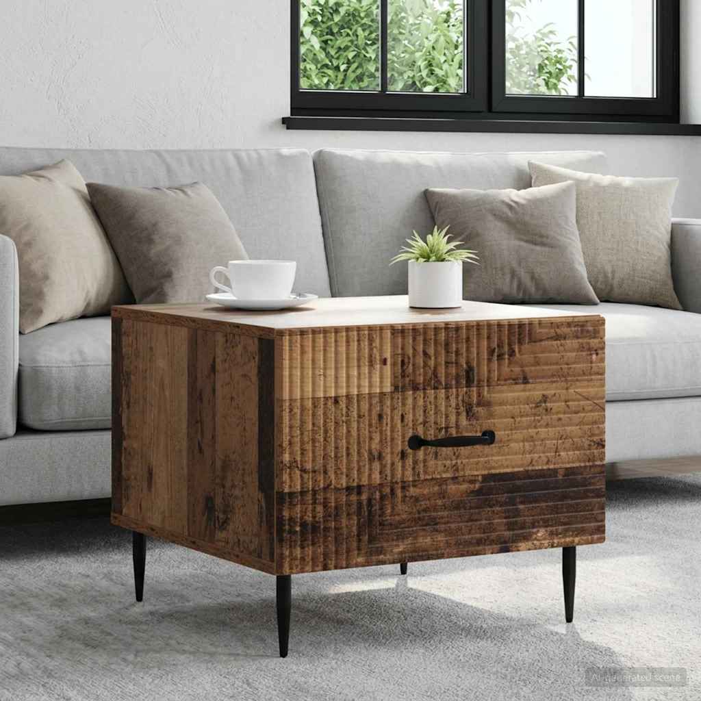 Couchtisch mit Schubladen Altholz 49 x 50 x 40 cm Holzwerkstoff