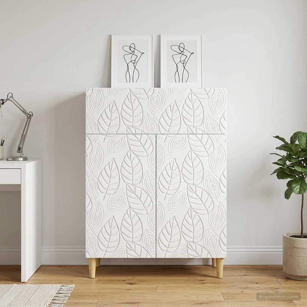 Sideboard Hochglanz Weiß 66 x 34,5 x 90 cm Holzwerkstoff