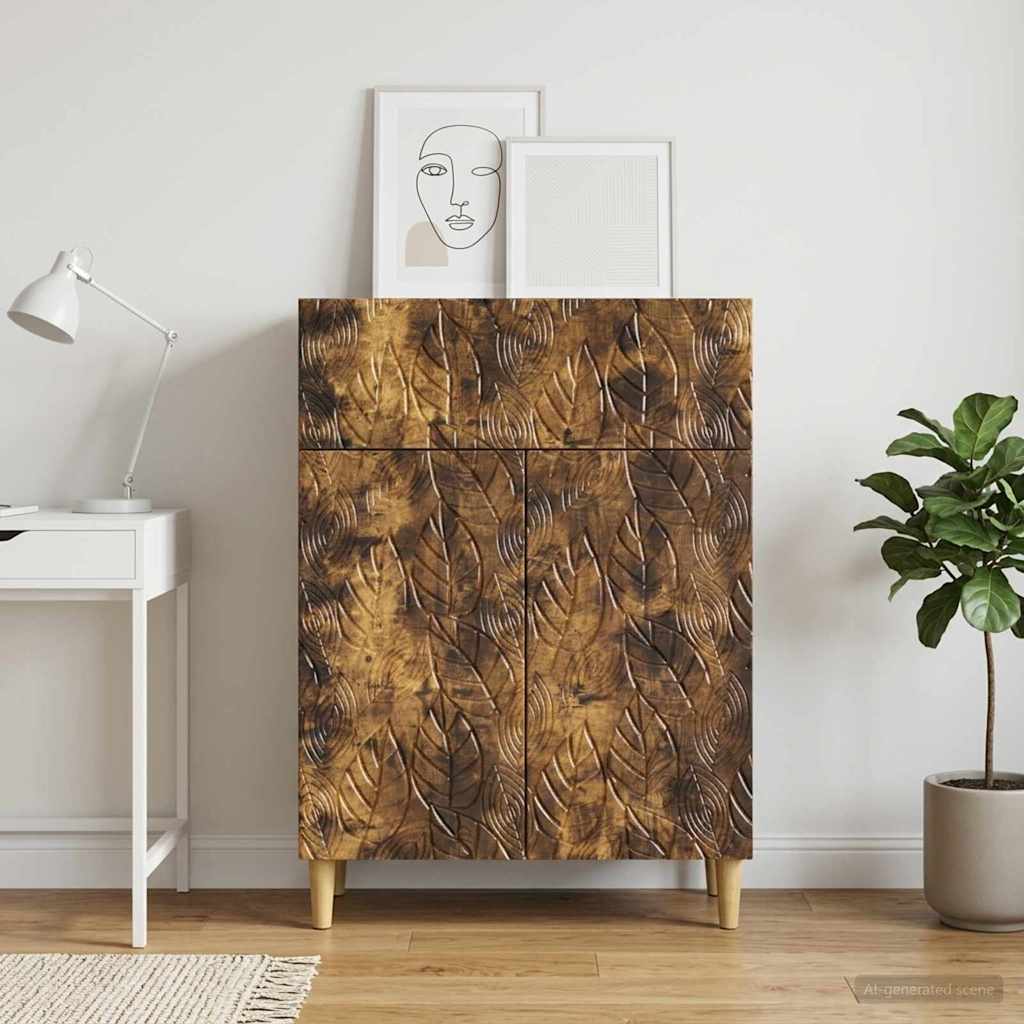Sideboard Geräucherte Eiche 66 x 34,5 x 90 cm Holzwerkstoff