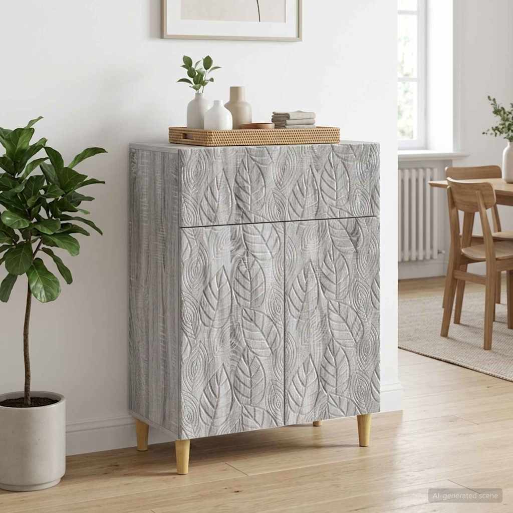 Sideboard Grau Sonoma 66 x 34,5 x 90 cm Holzwerkstoff