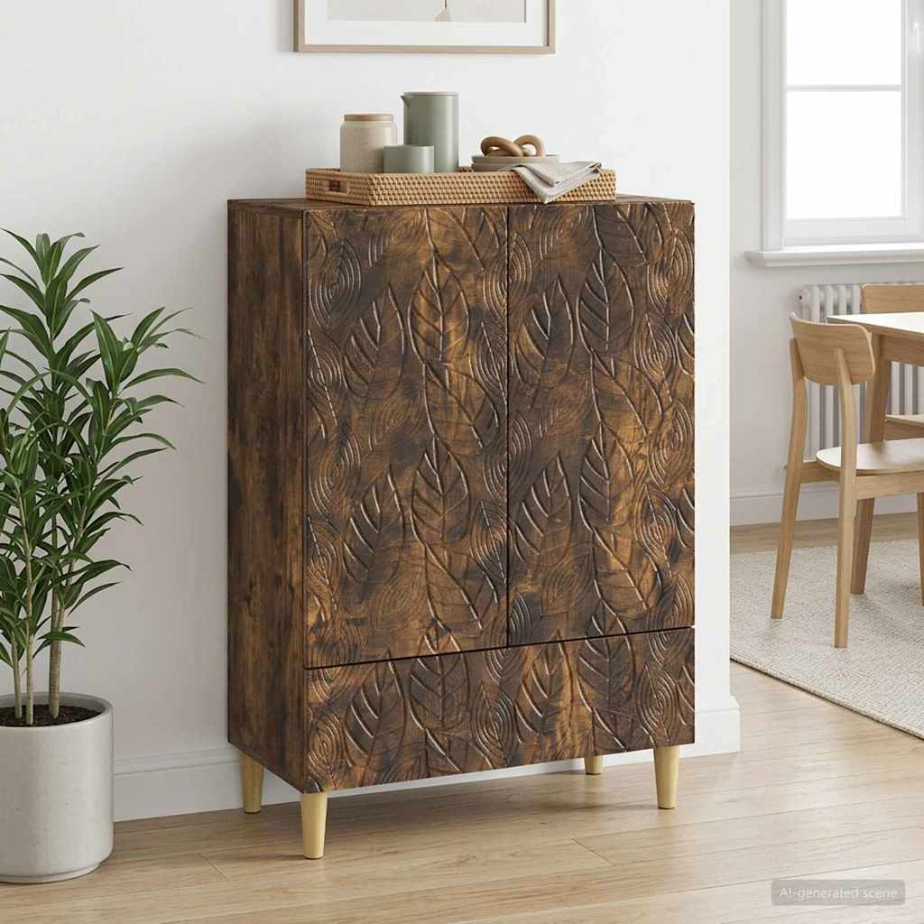 Sideboard Räuchereiche 66 x 34,5 x 95 cm Holzwerkstoff