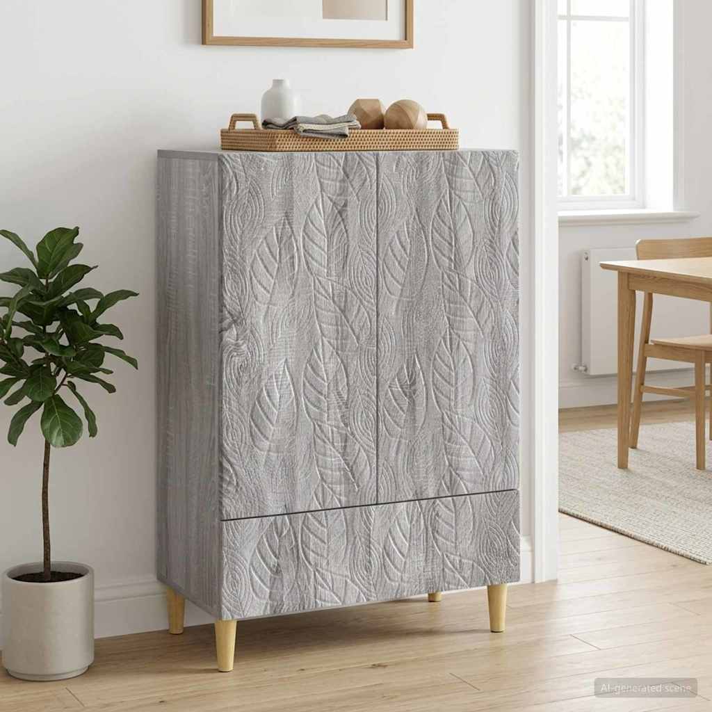 Sideboard Sonoma-Grau 66 x 34,5 x 95 cm Holzwerkstoff