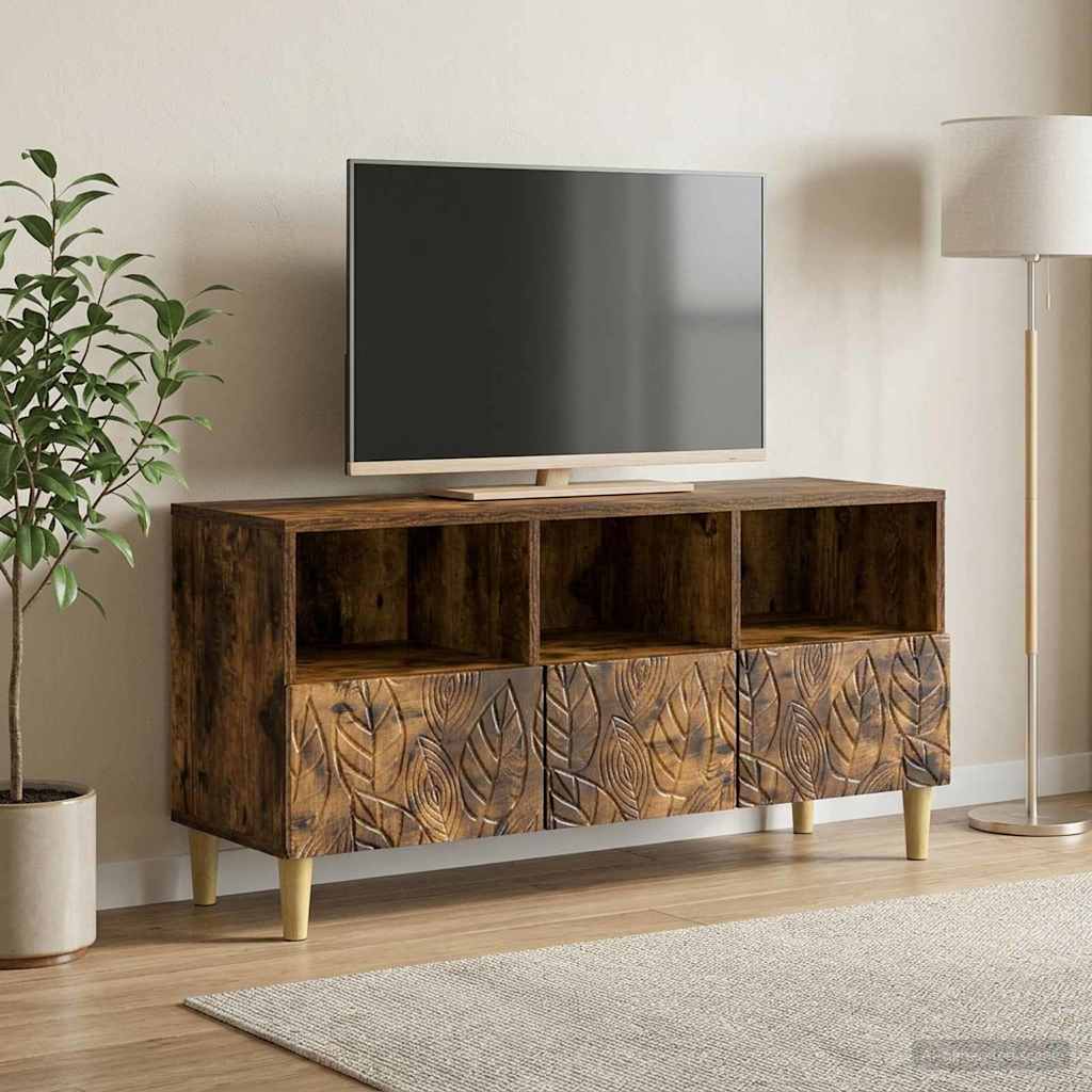 TV-Schränk 102 x 34,5 x 50 cm Räuchereiche Holzwerkstoff
