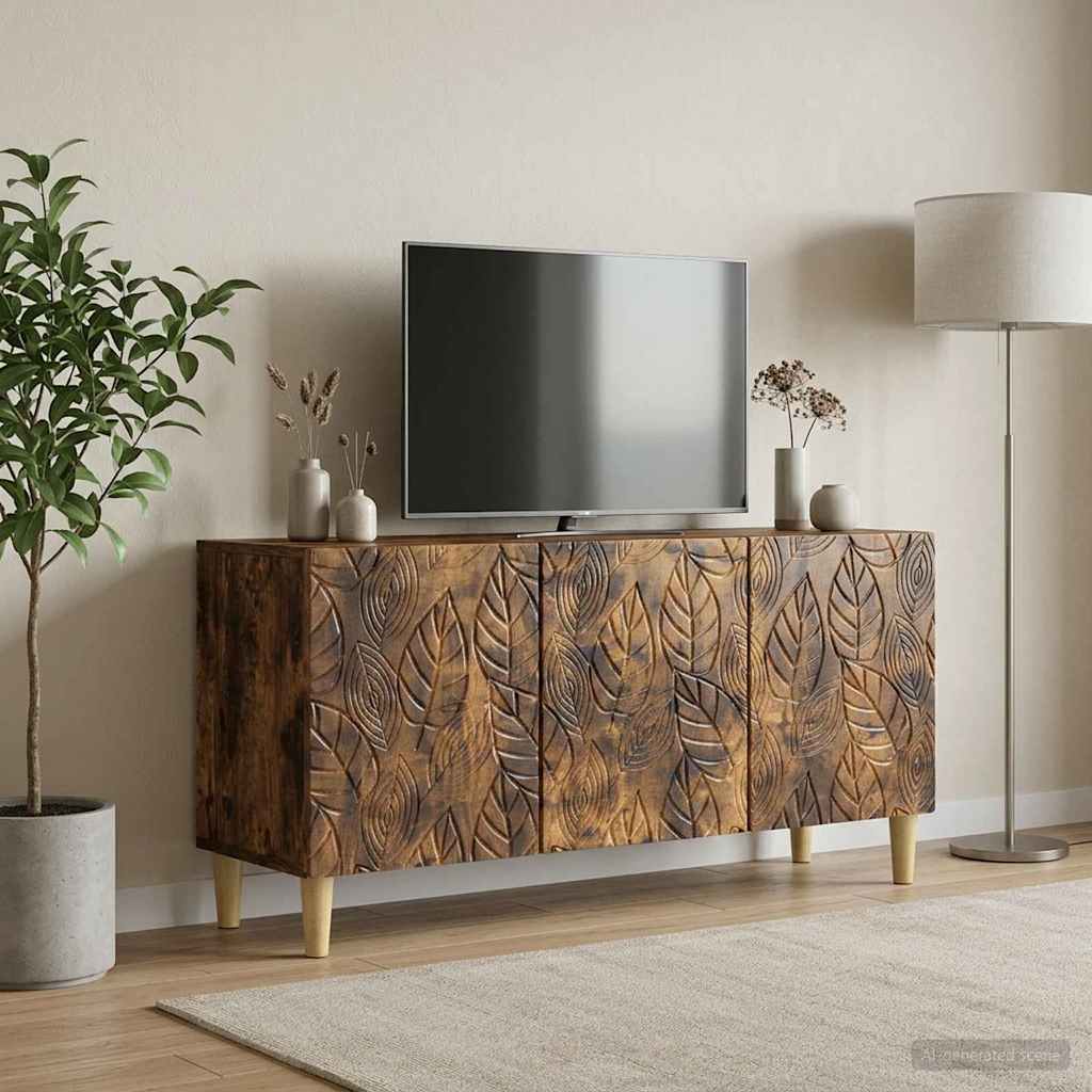 TV-Schränk 99 x 34,5 x 50 cm Räuchereiche Holzwerkstoff