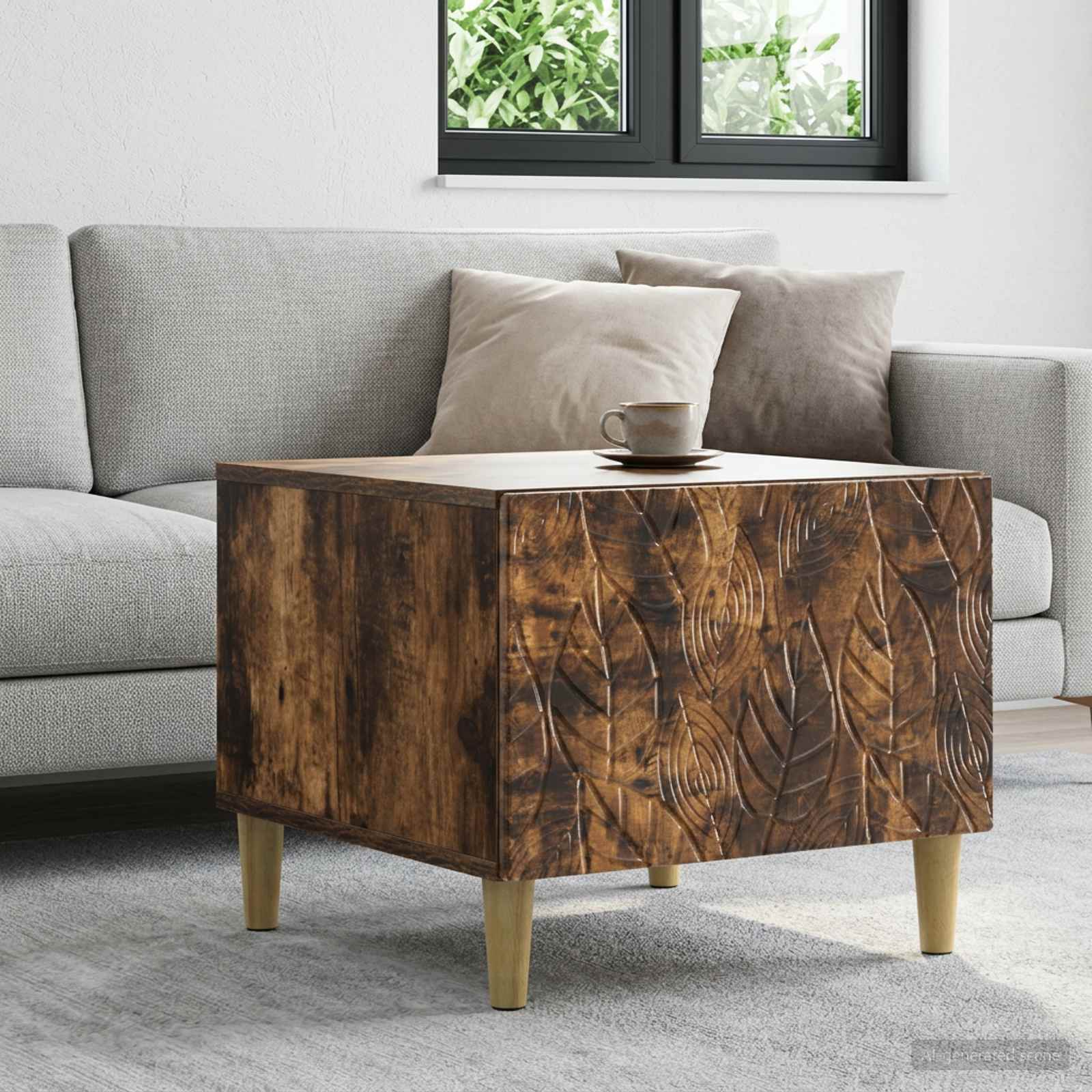 Couchtisch Geräucherte Eiche 50 x 49 x 40 cm Holzwerkstoff