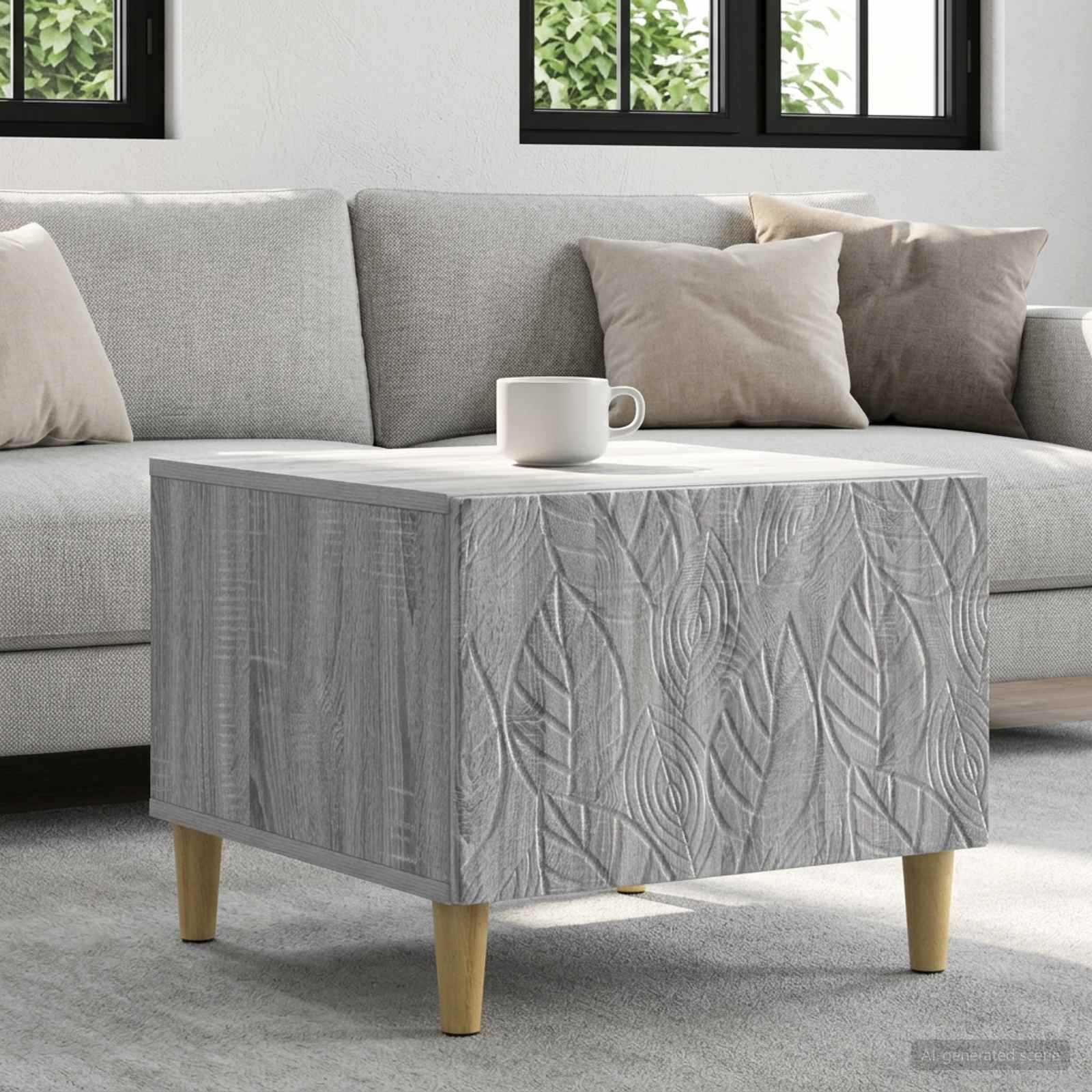 Couchtisch Grau Sonoma 50 x 49 x 40 cm Holzwerkstoff