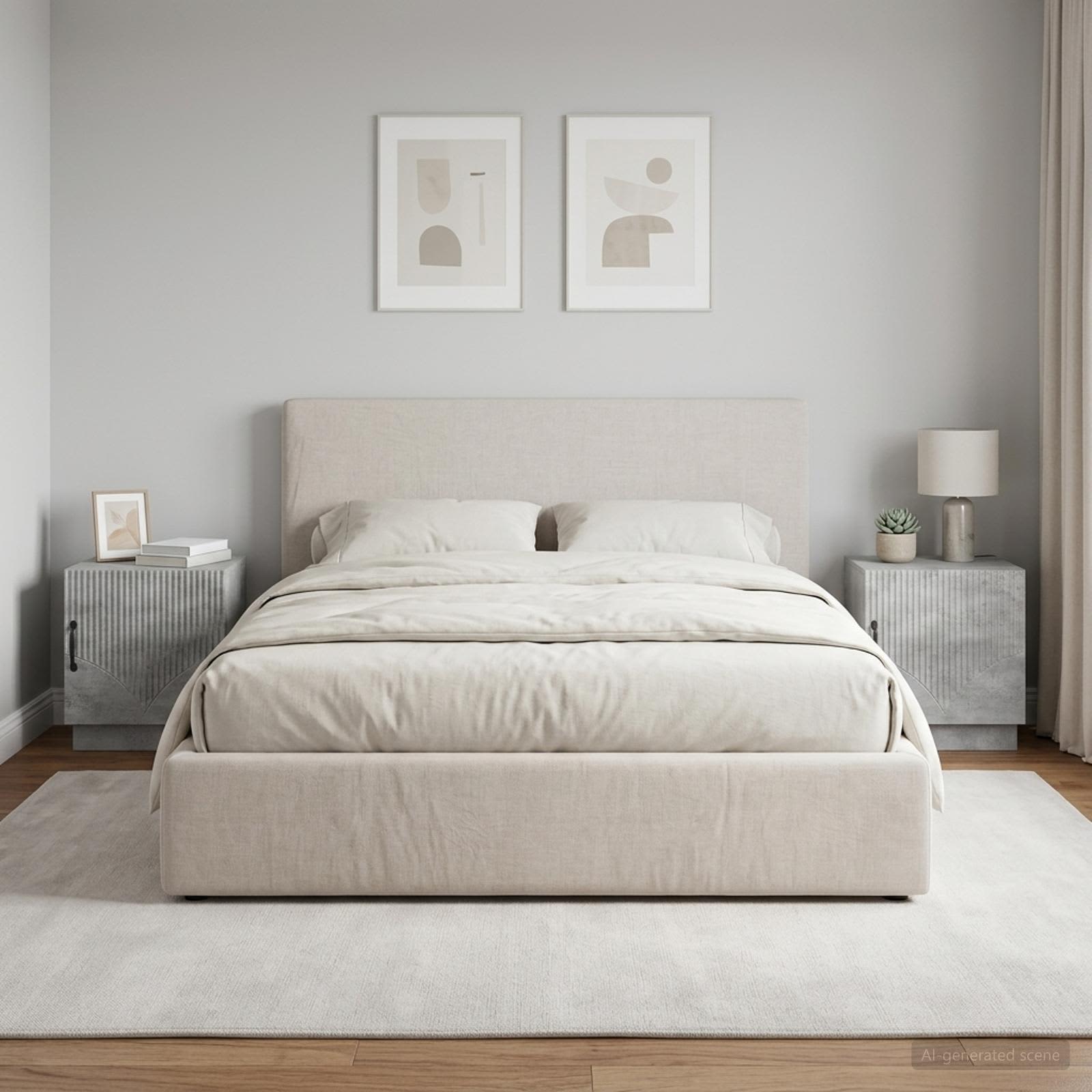 Nachttisch 2 stk. Beton Grau 43 x 34,5 x 47 cm Holzwerkstoff