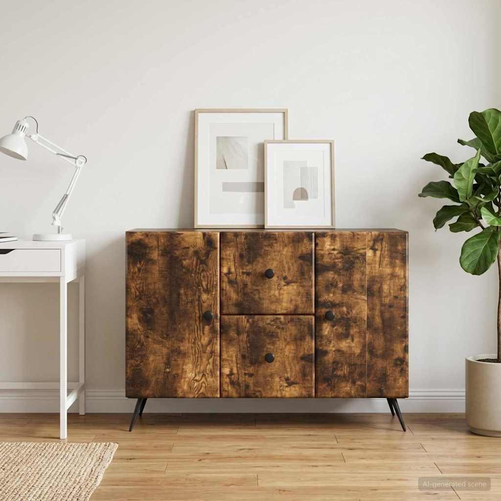 Sideboard Geräucherte Eiche 89 x 34,5 x 60 cm Holzwerkstoff