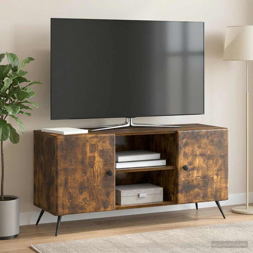TV-Schränk 102 x 34,5 x 50 cm Räuchereiche Holzwerkstoff
