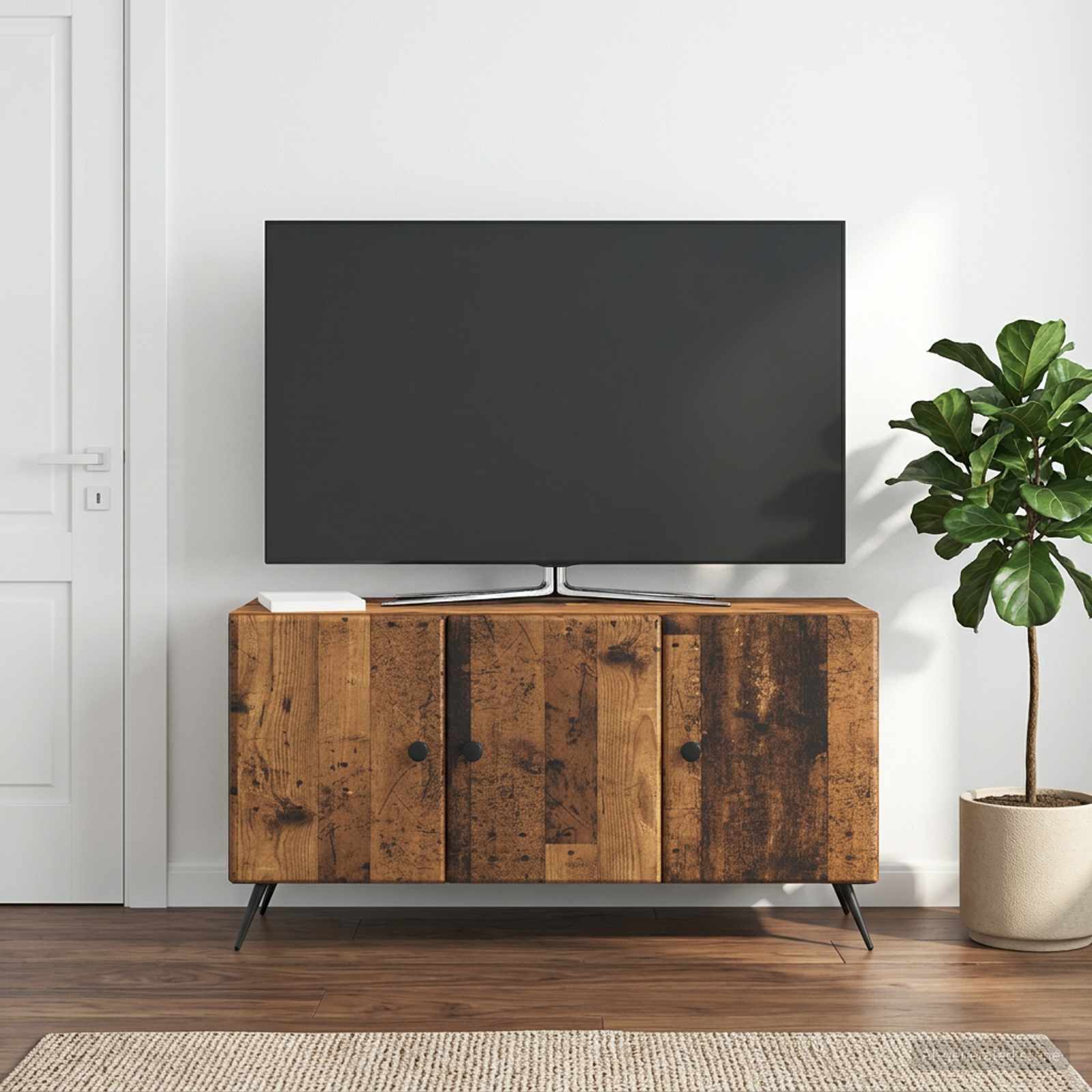 TV-Schränk Altholz 99 x 34,5 x 50 cm Holzwerkstoff