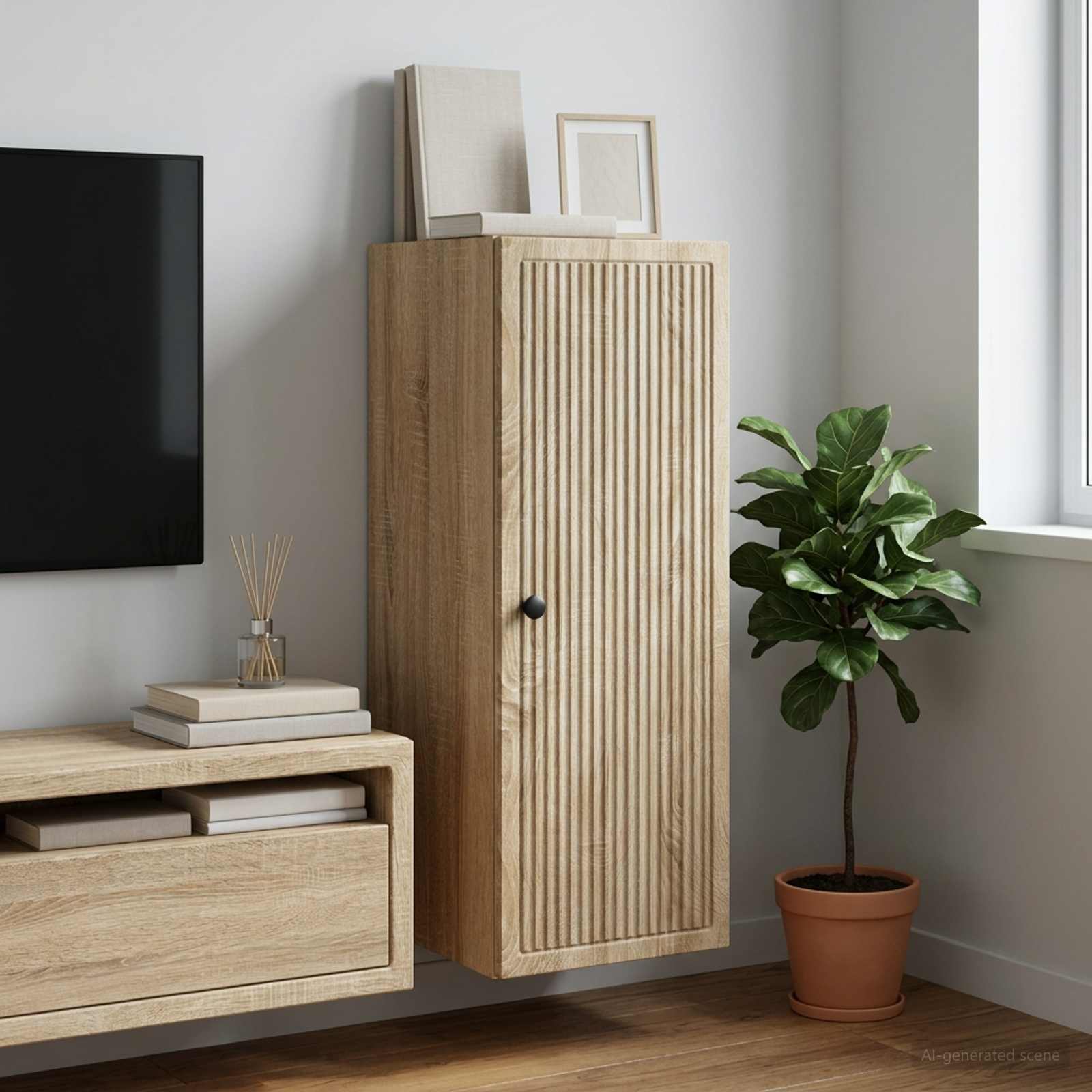 Wandschrank Sonoma-Eiche 33 x 34,5 x 90 cm Holzwerkstoff