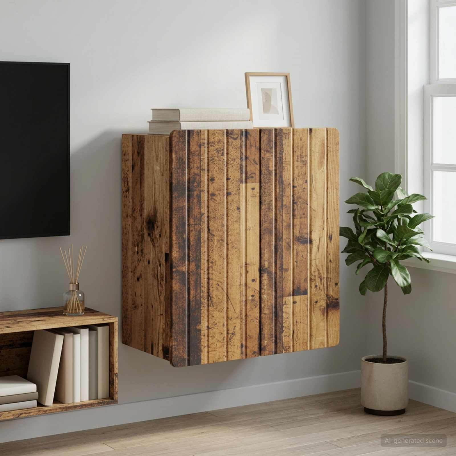 Wandschrank Altholz 59 x 31 x 64 cm Holzwerkstoff
