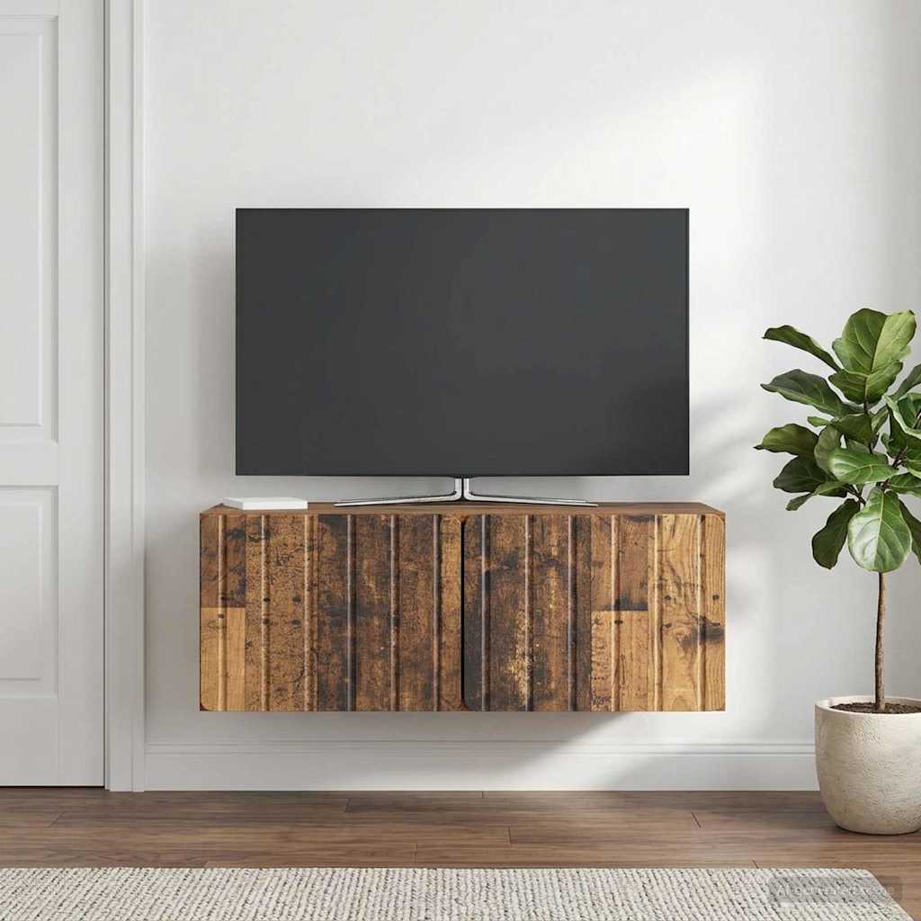 Wandmontierter TV-Schrank 78,5 x 41 x 30 cm Altholz