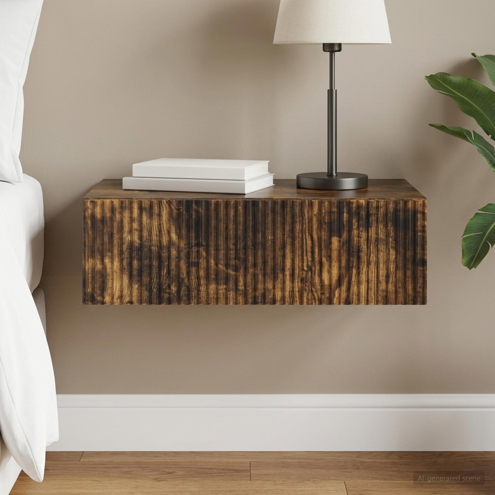 Wandmontierter Beistelltisch 59 x 34,5 x 17 cm Holzwerkstoff