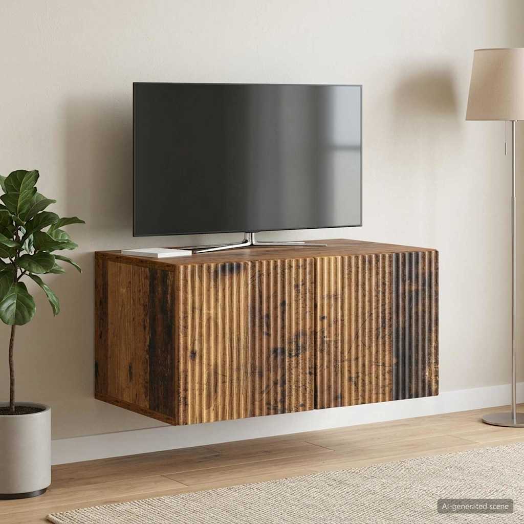 Wandmontierter TV-Schrank 59,5 x 41 x 30 cm Altholz