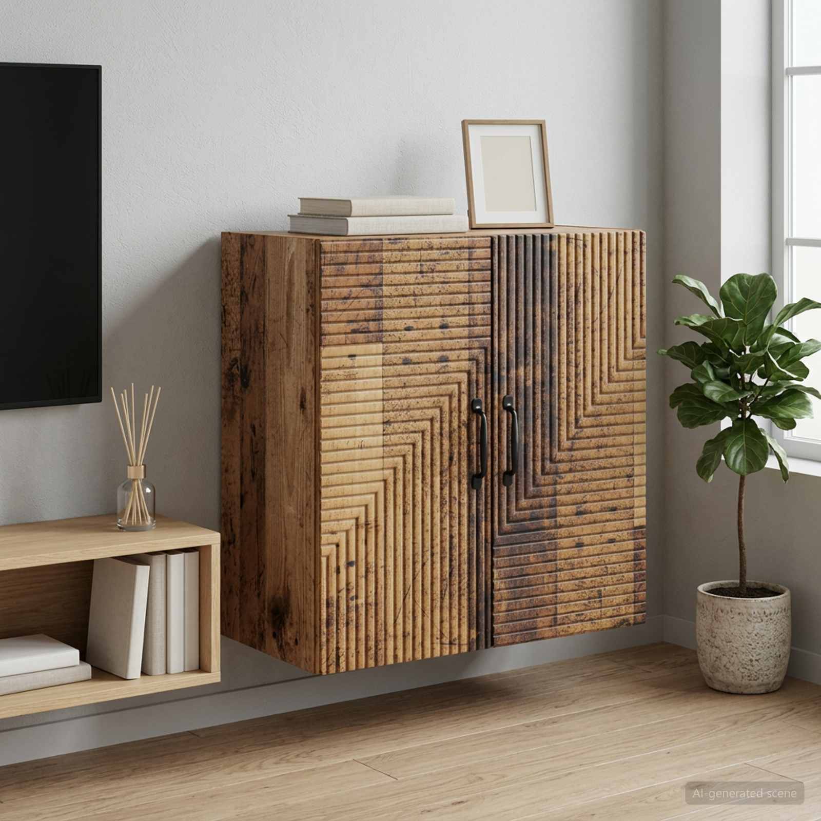 Wandschrank Altholz 59 x 31 x 60 cm Holzwerkstoff