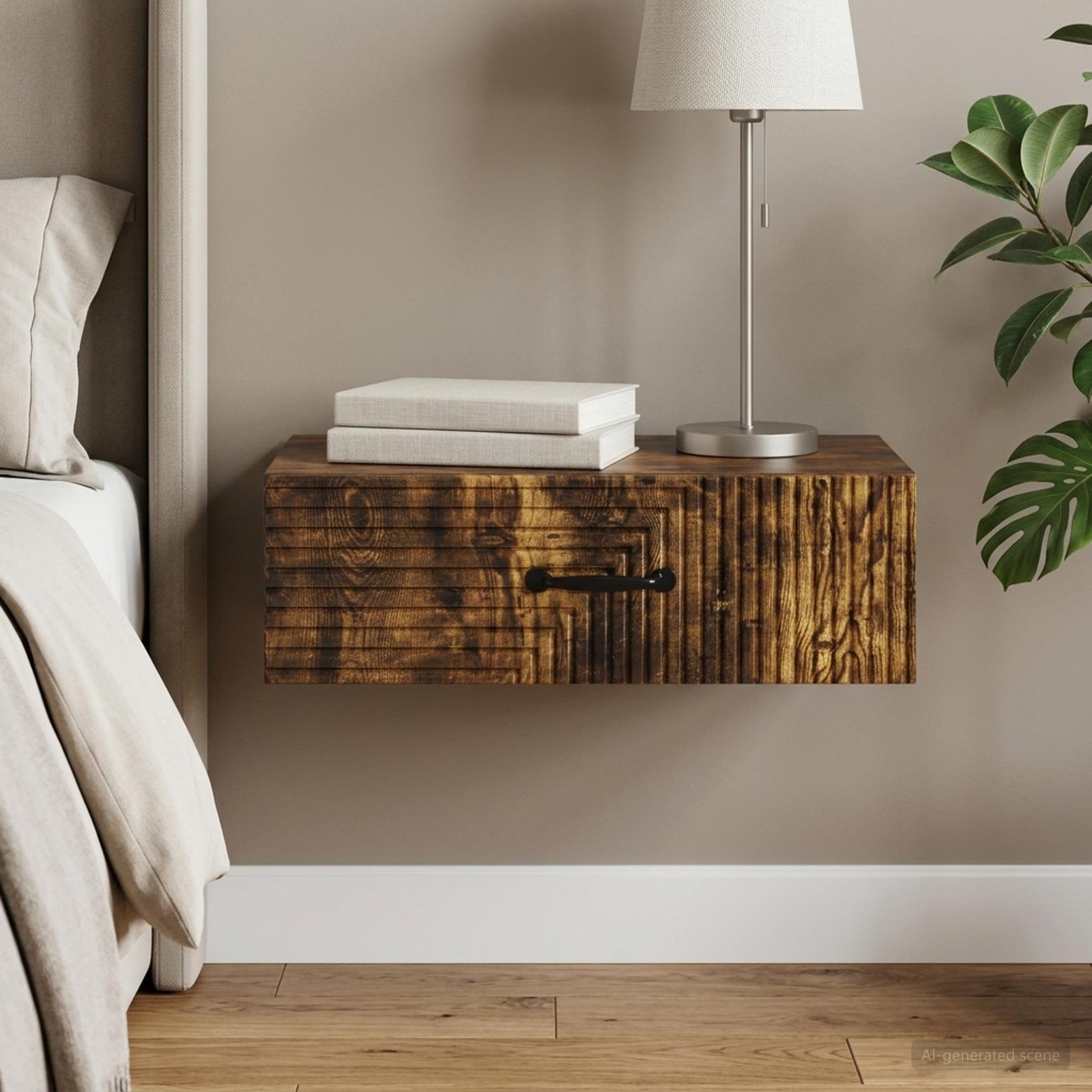 Wandmontierter Beistelltisch 59 x 34,5 x 17 cm Holzwerkstoff