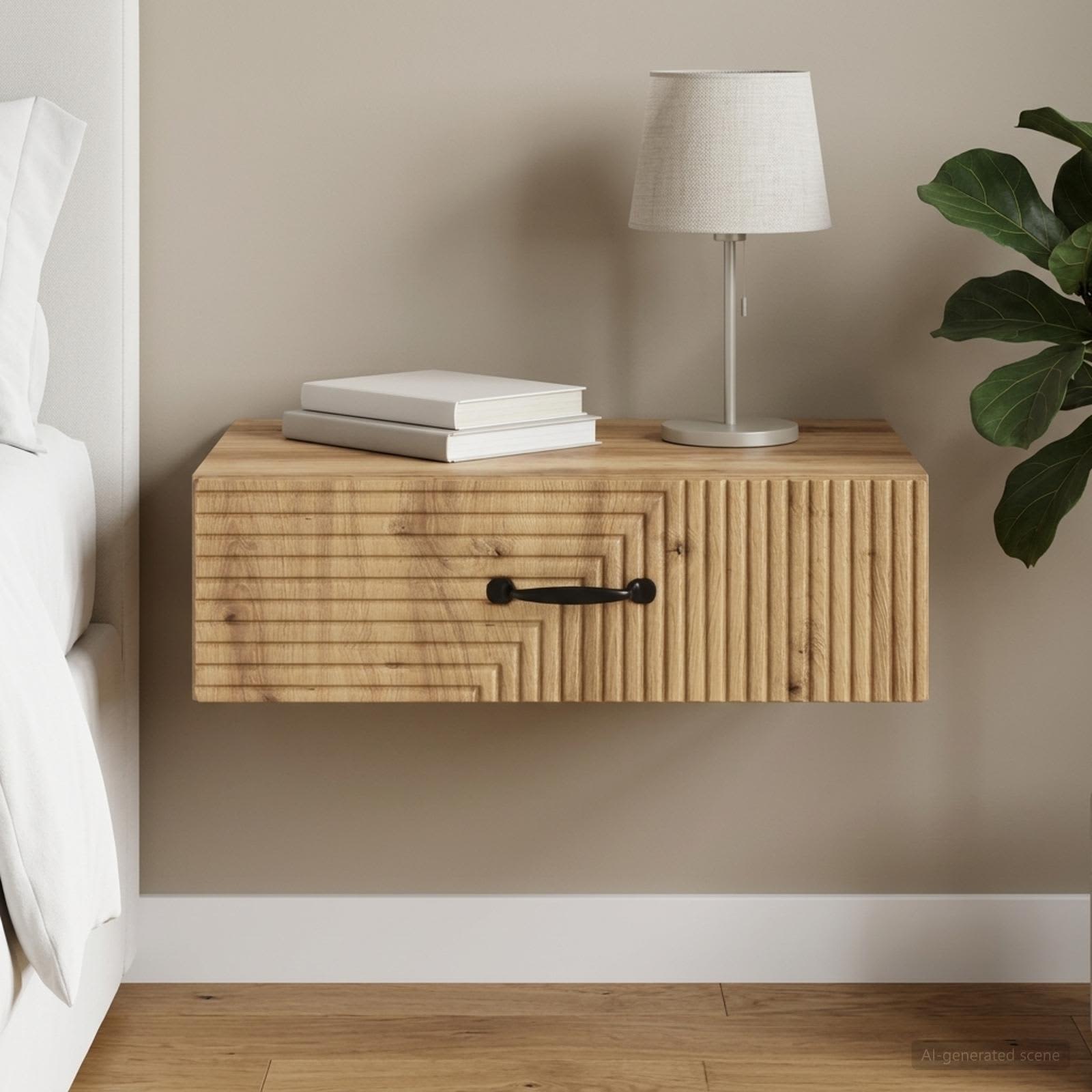 Wandmontierter Beistelltisch 59 x 34,5 x 17 cm Holzwerkstoff