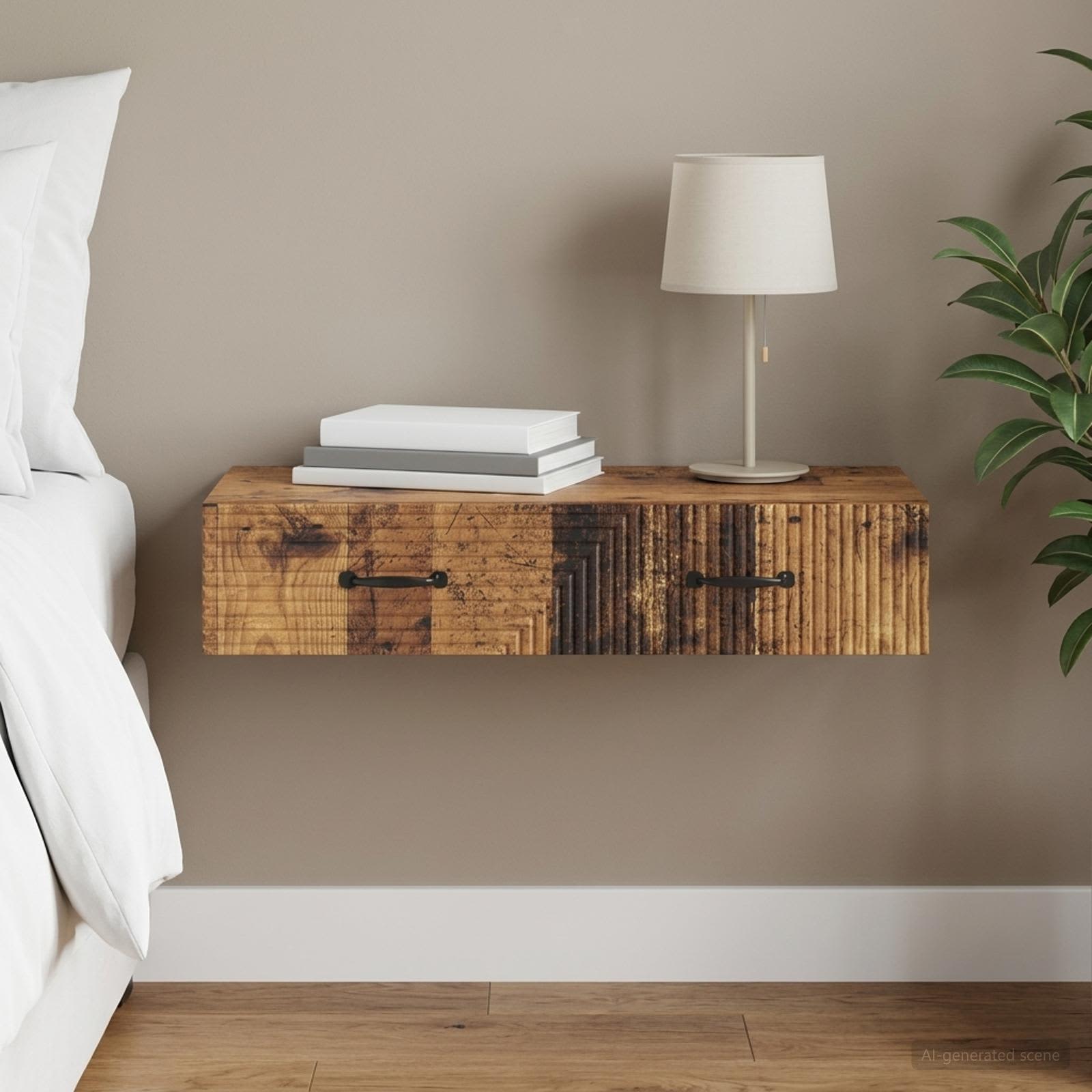 Wandmontierter Beistelltisch 87,5 x 34,5 x 17 cm Holzwerkstoff