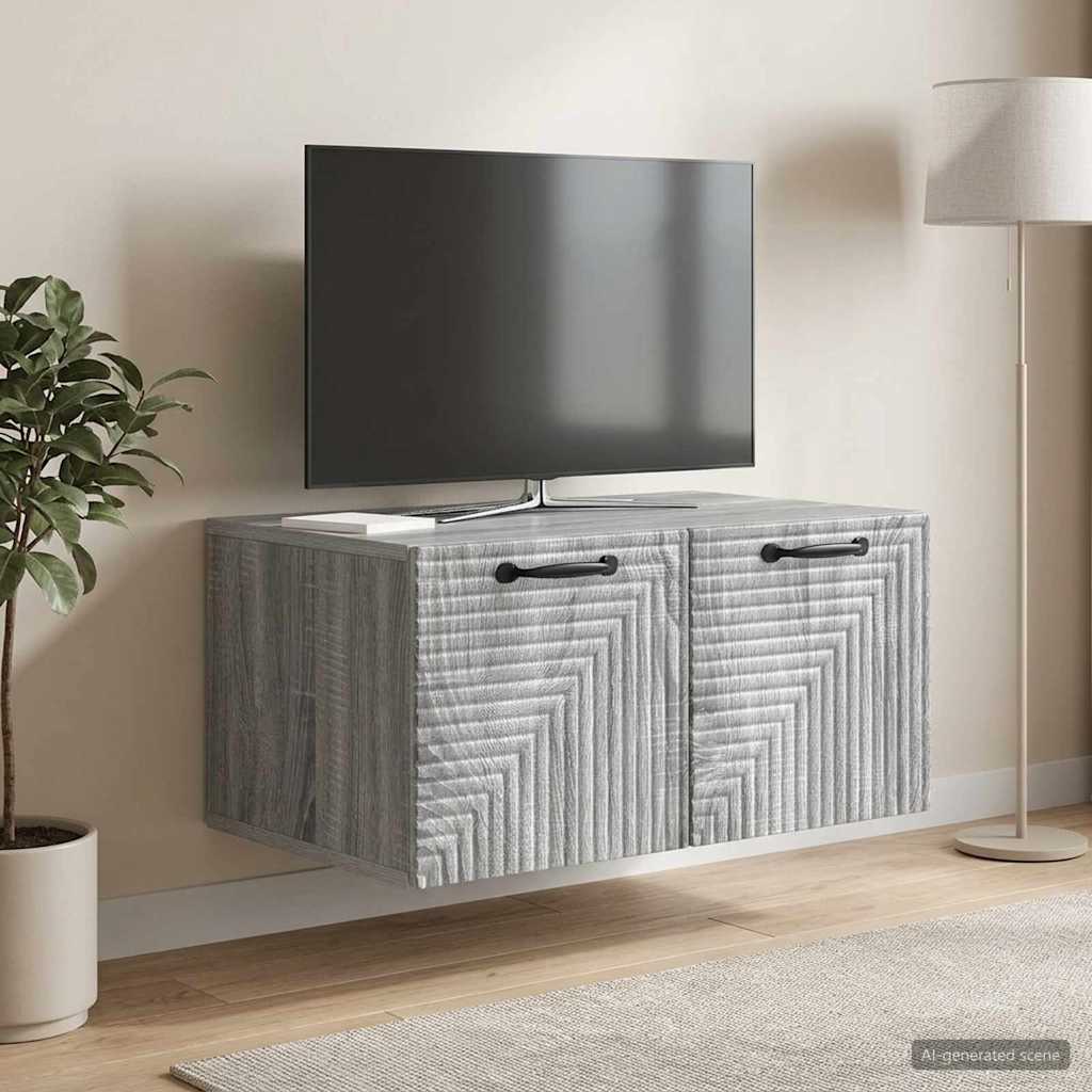 Wandmontierter TV-Schrank Graues Sonoma 59,5 x 41 x 30 cm