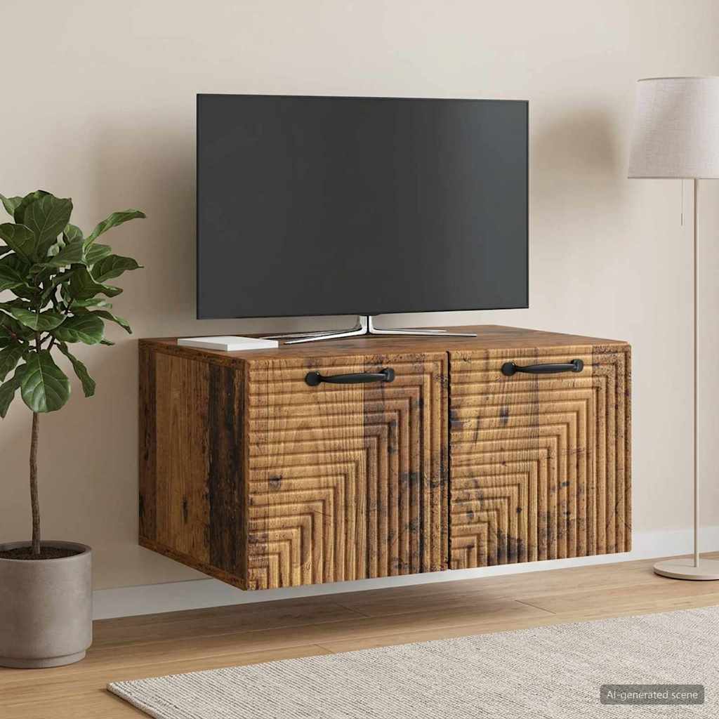 Wandmontierter TV-Schrank Altholz 59,5 x 41 x 30 cm